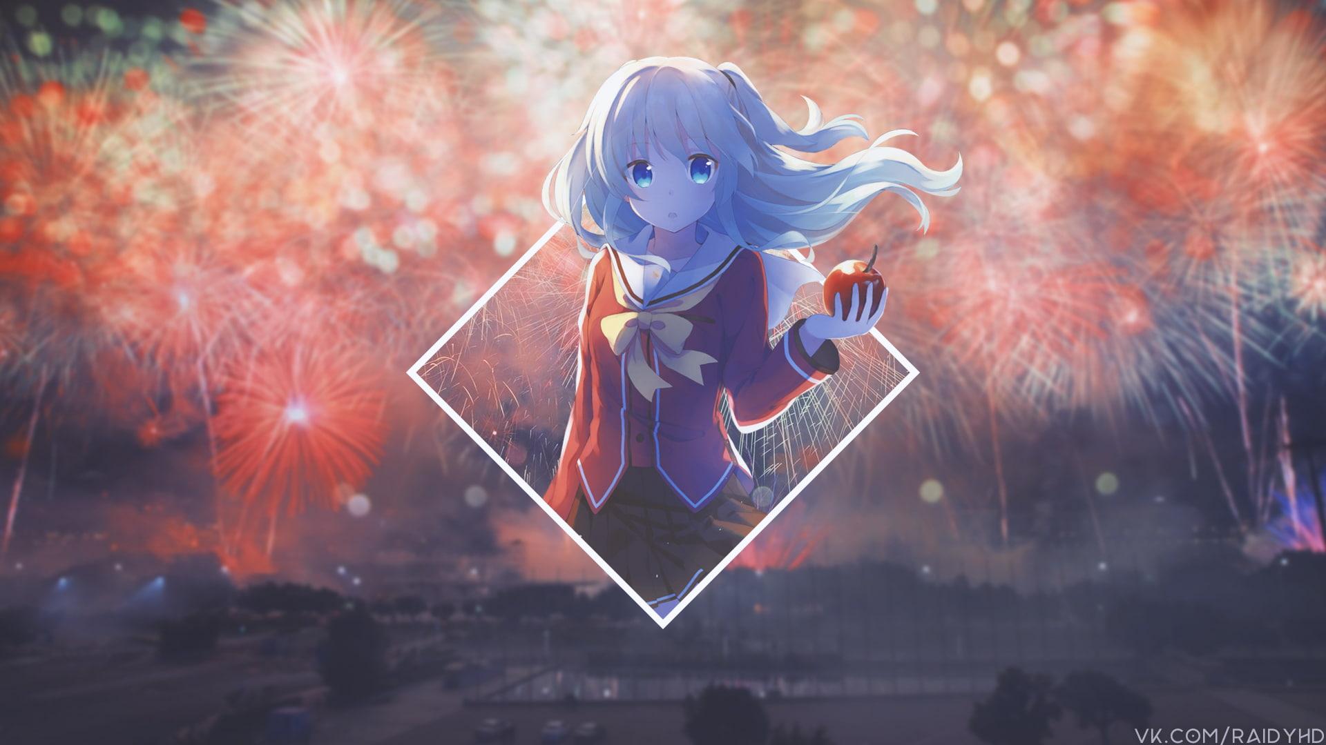 HD wallpaper: anime, charlotte, cleavage, elbows, girls, gloves