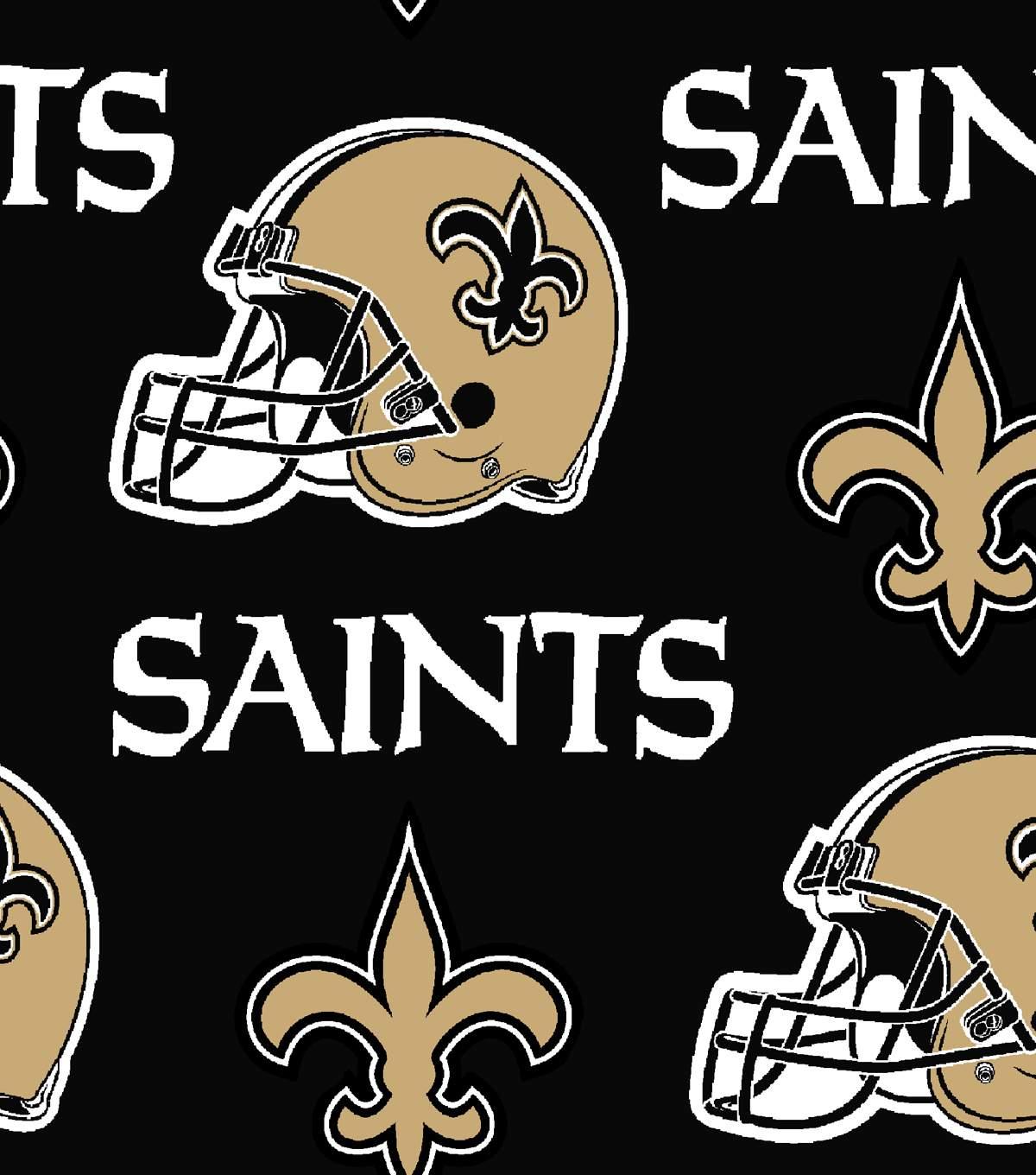 New Orleans Saints Cotton Fabric -Helmet Logo