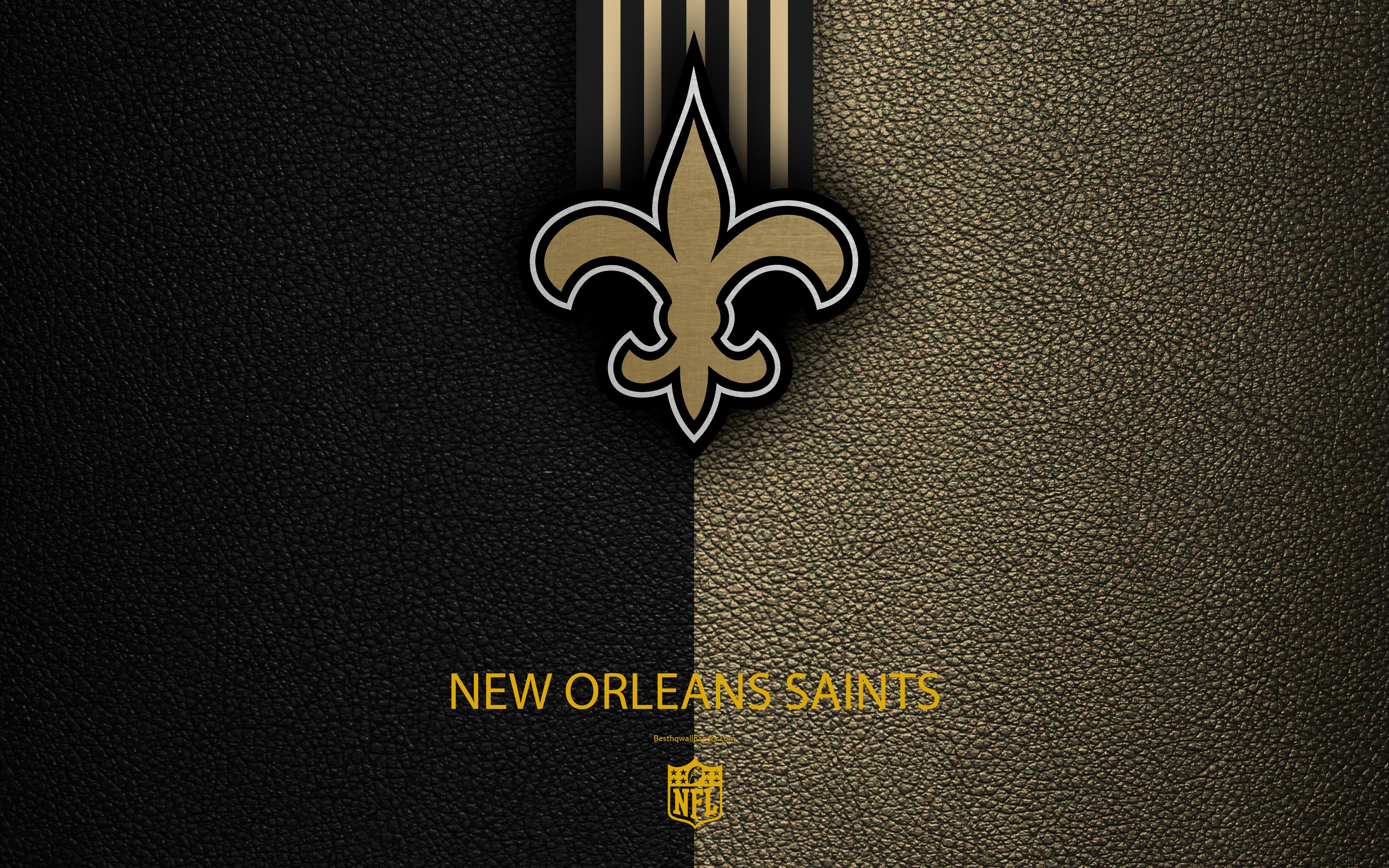 Download wallpaper New Orleans Saints, 4k, american football, logo