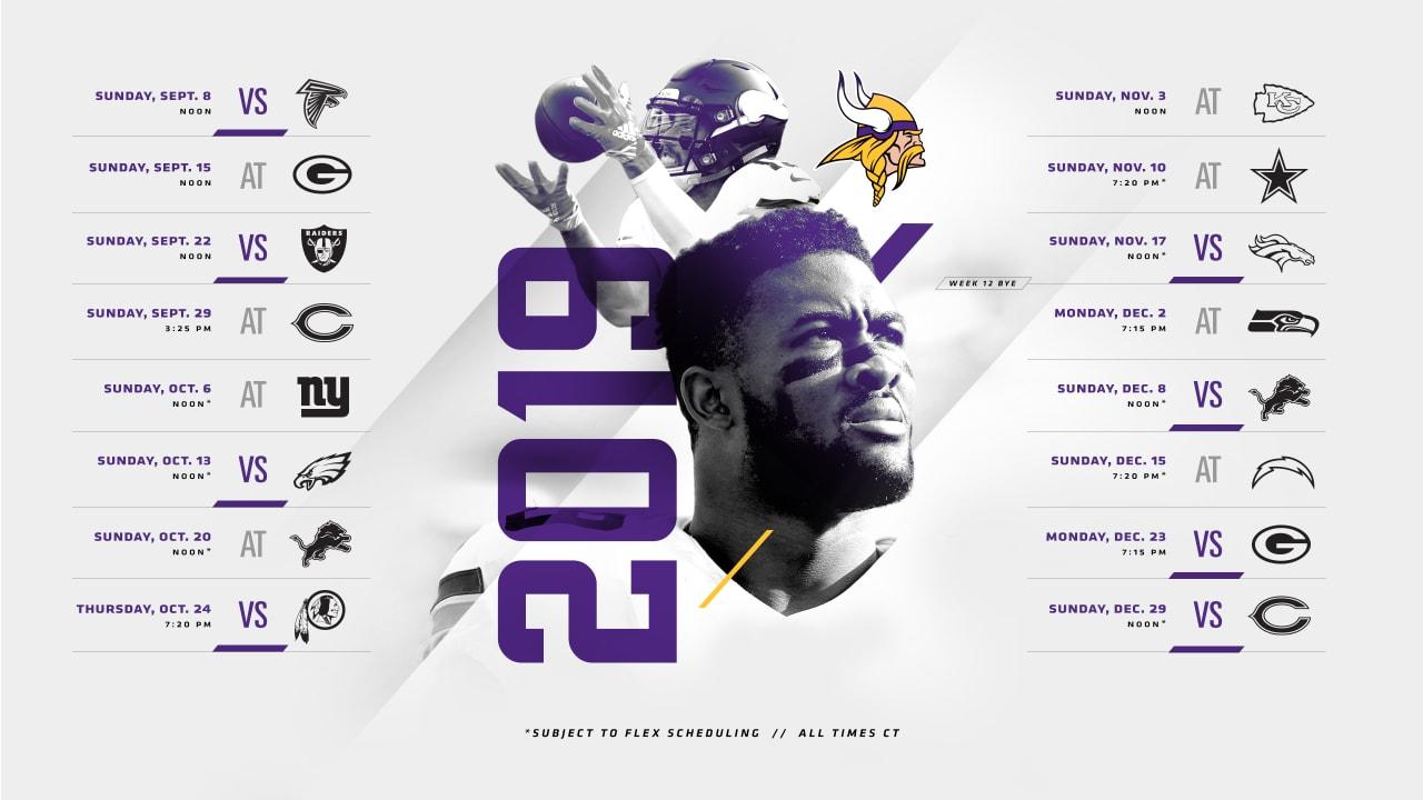 Minnesota Vikings 2019 Schedule Released