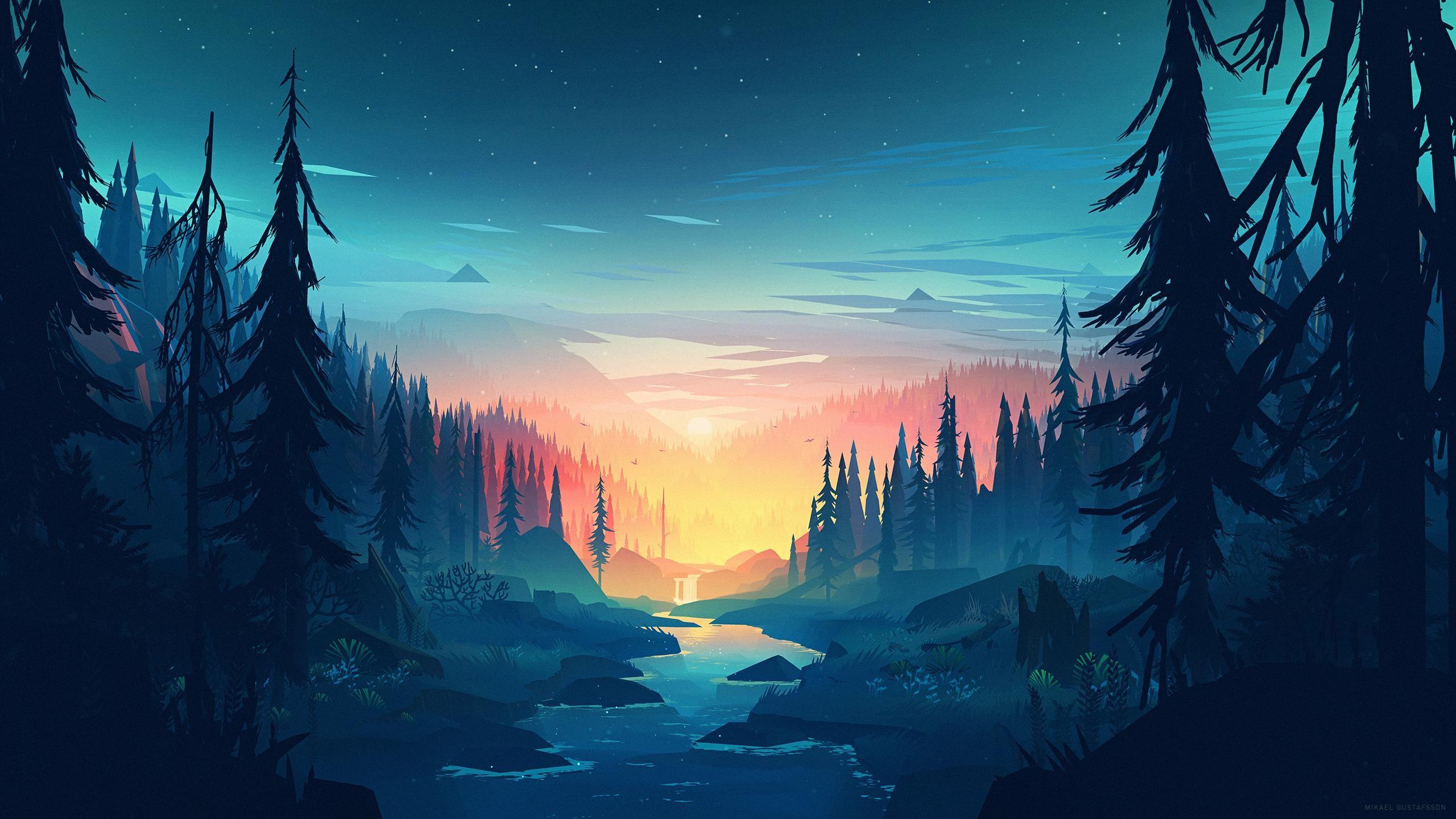 Insane sunset environment wallpaper by Mikael Gustaffson. Desktop wallpaper art, Landscape wallpaper, Scenery wallpaper