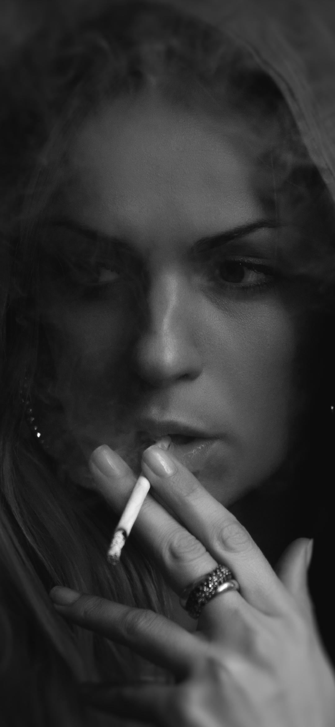 Women Smoking (1080x2340) Wallpaper