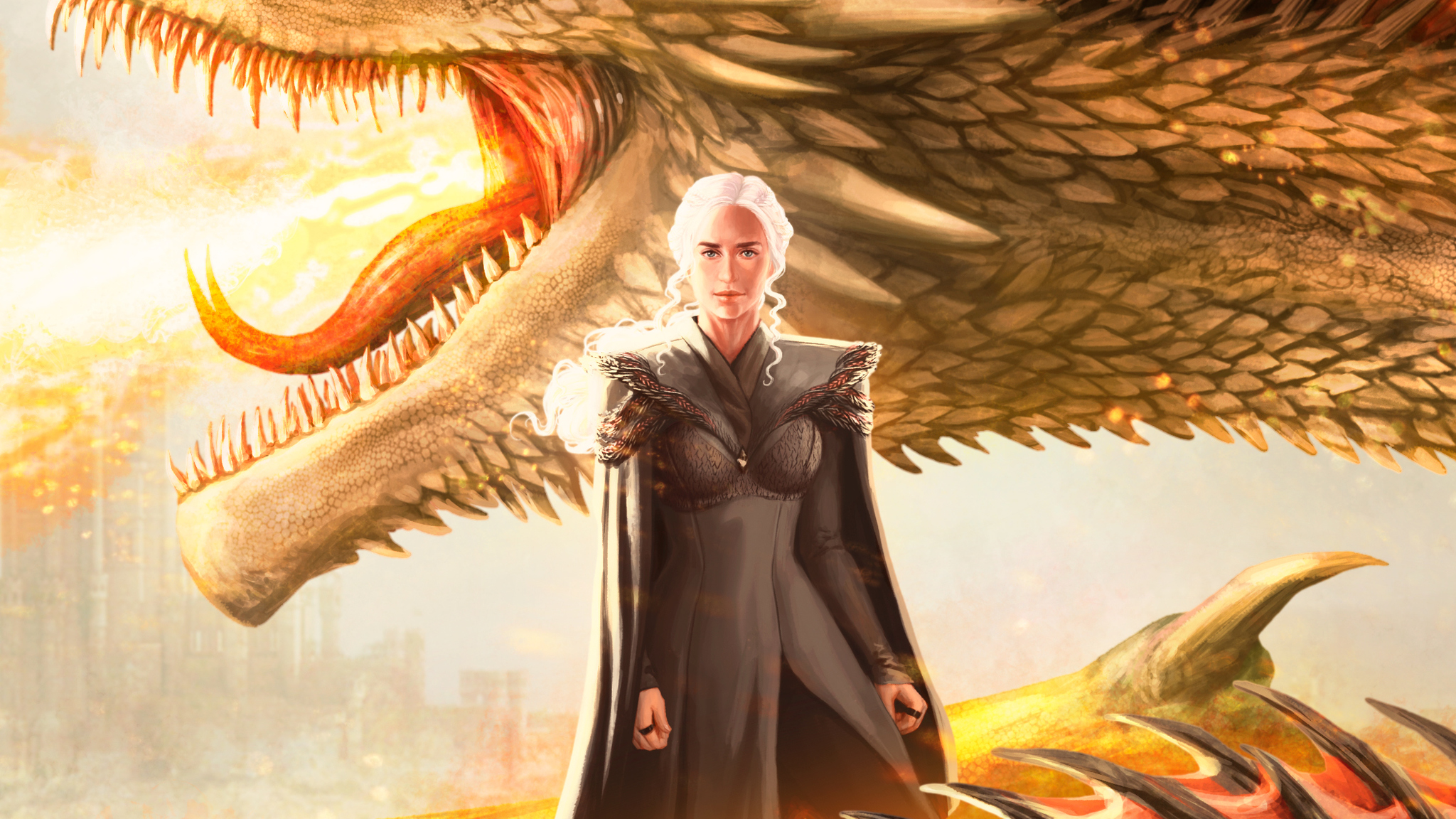 Mother Of Dragons Fanart 2048x1152 Resolution HD 4k