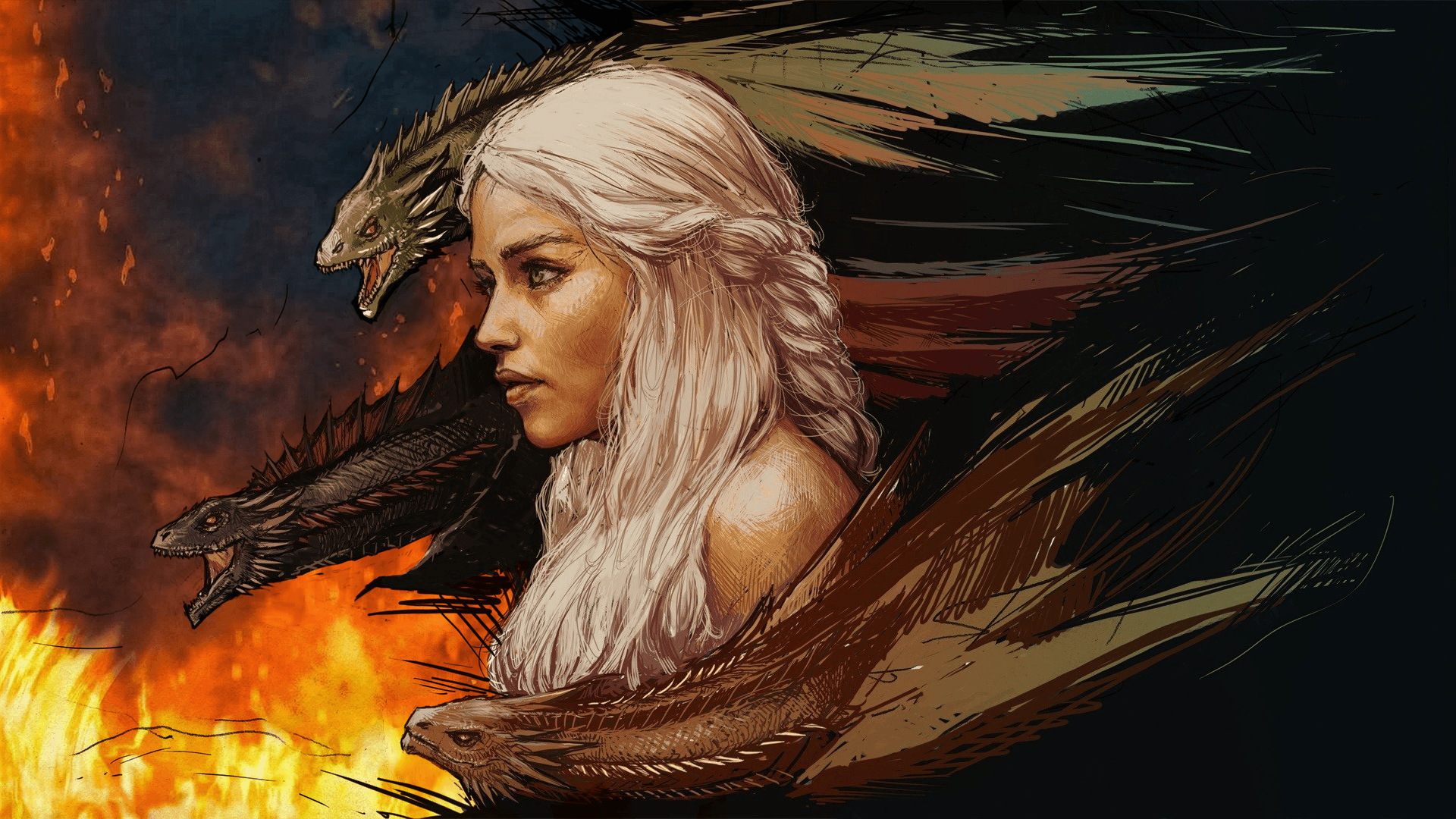#Daenerys Targaryen, #dragon, #Game of Thrones, #fire