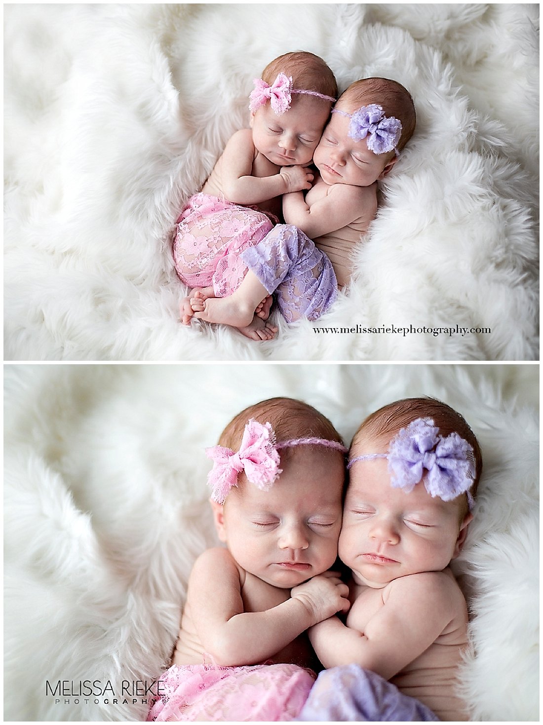 Twin Newborn Baby Girl Photos
