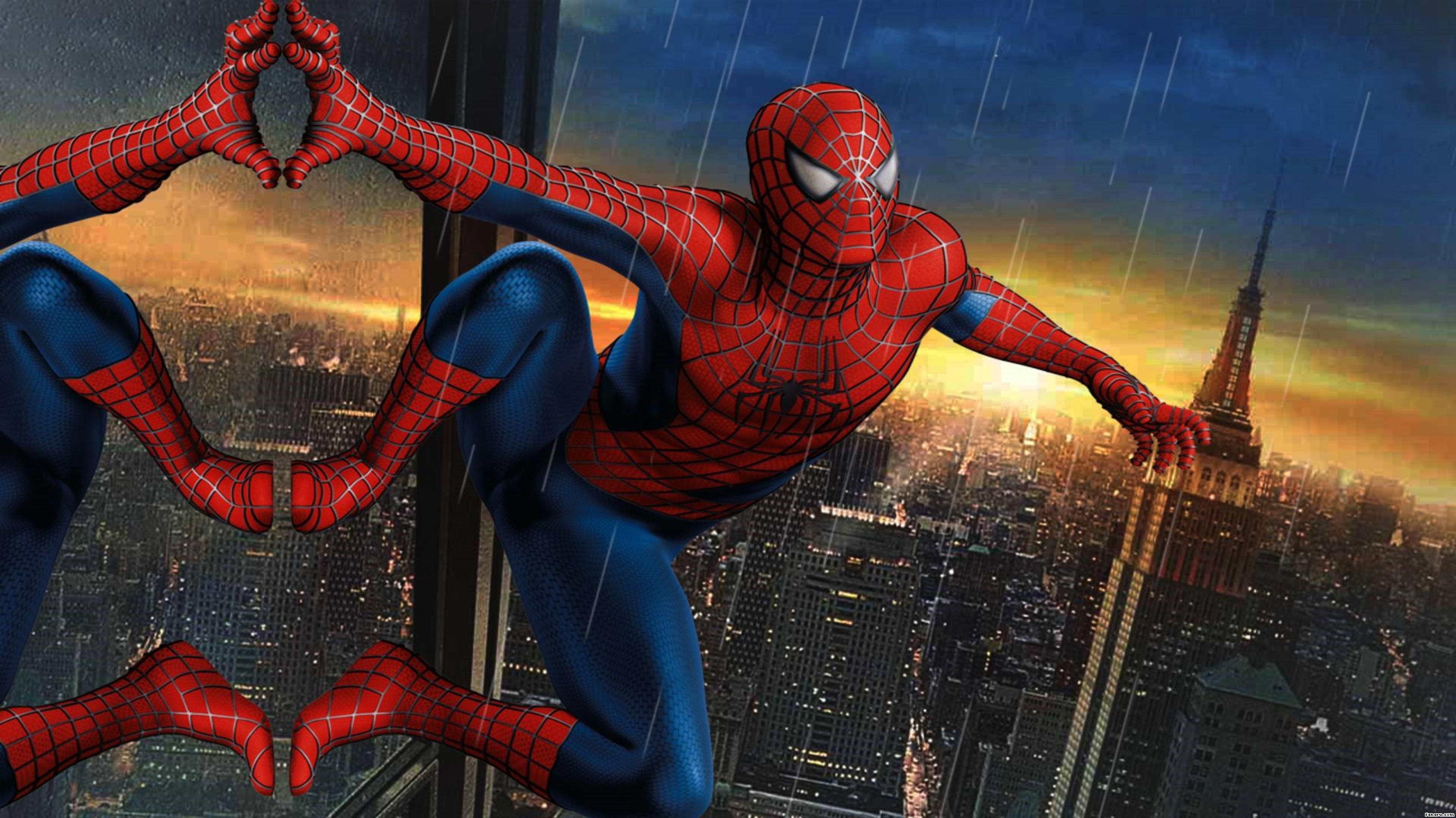 Spider Man Climbing Building Comic Wallpaper