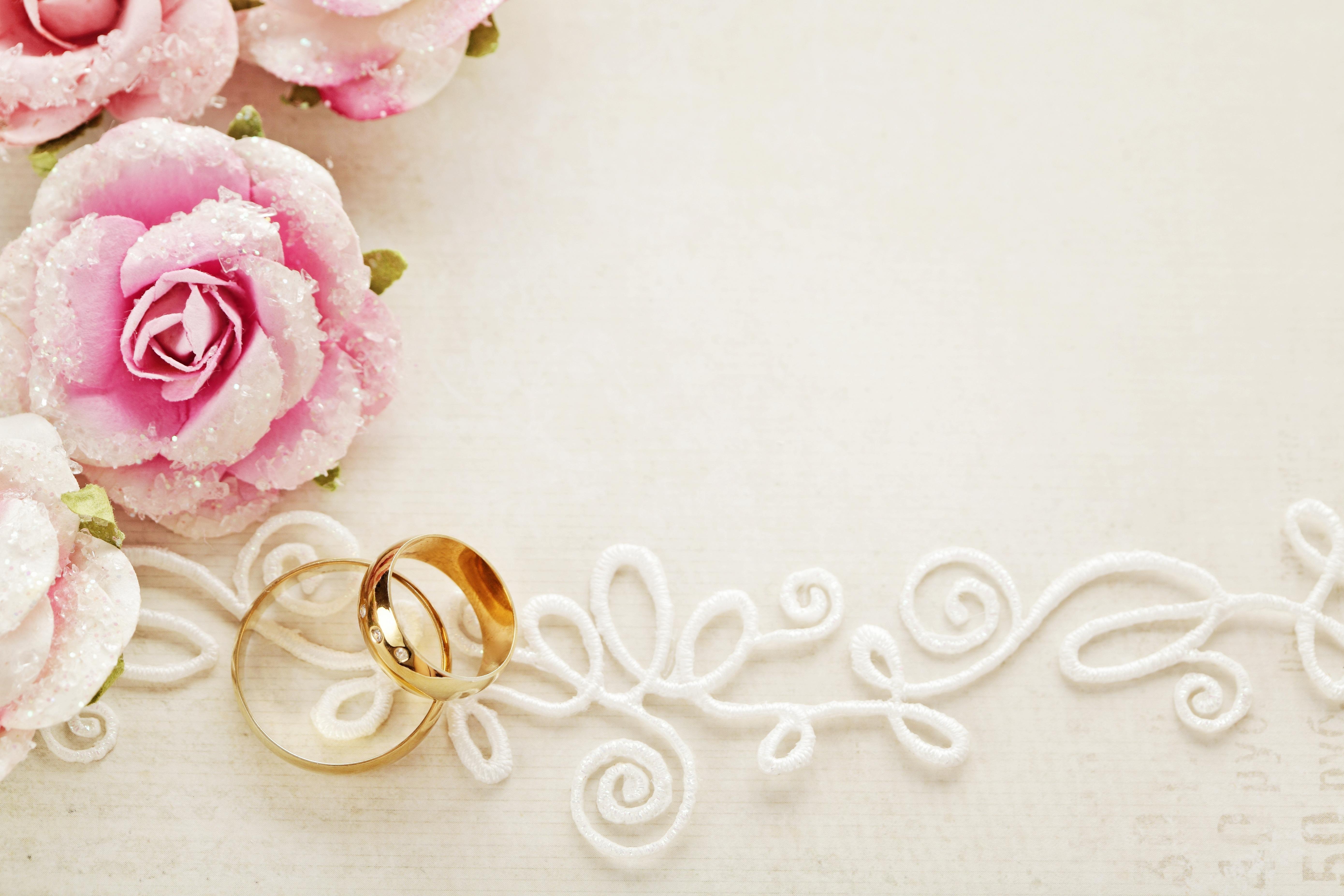 Free download wedding wedding rings doves lace flowers roses