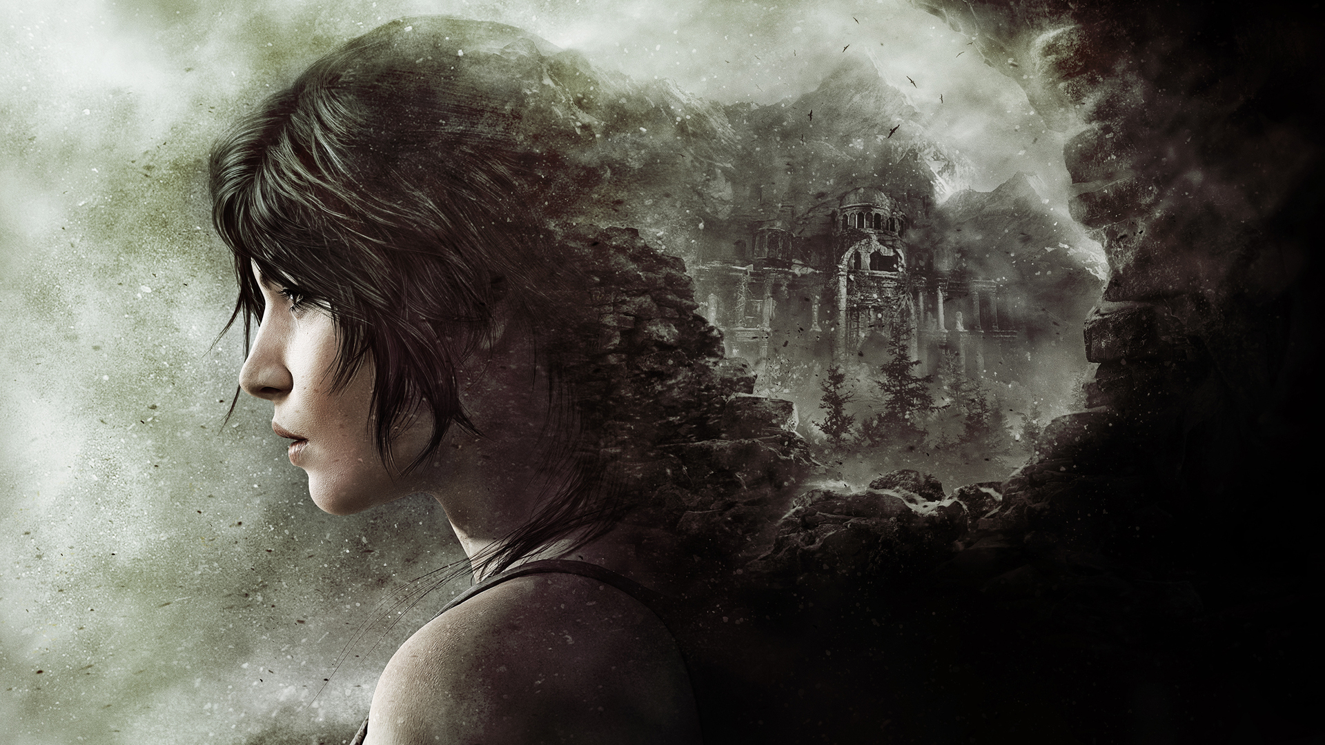 Lara Croft profile. Wallpaper from Rise of the Tomb Raider