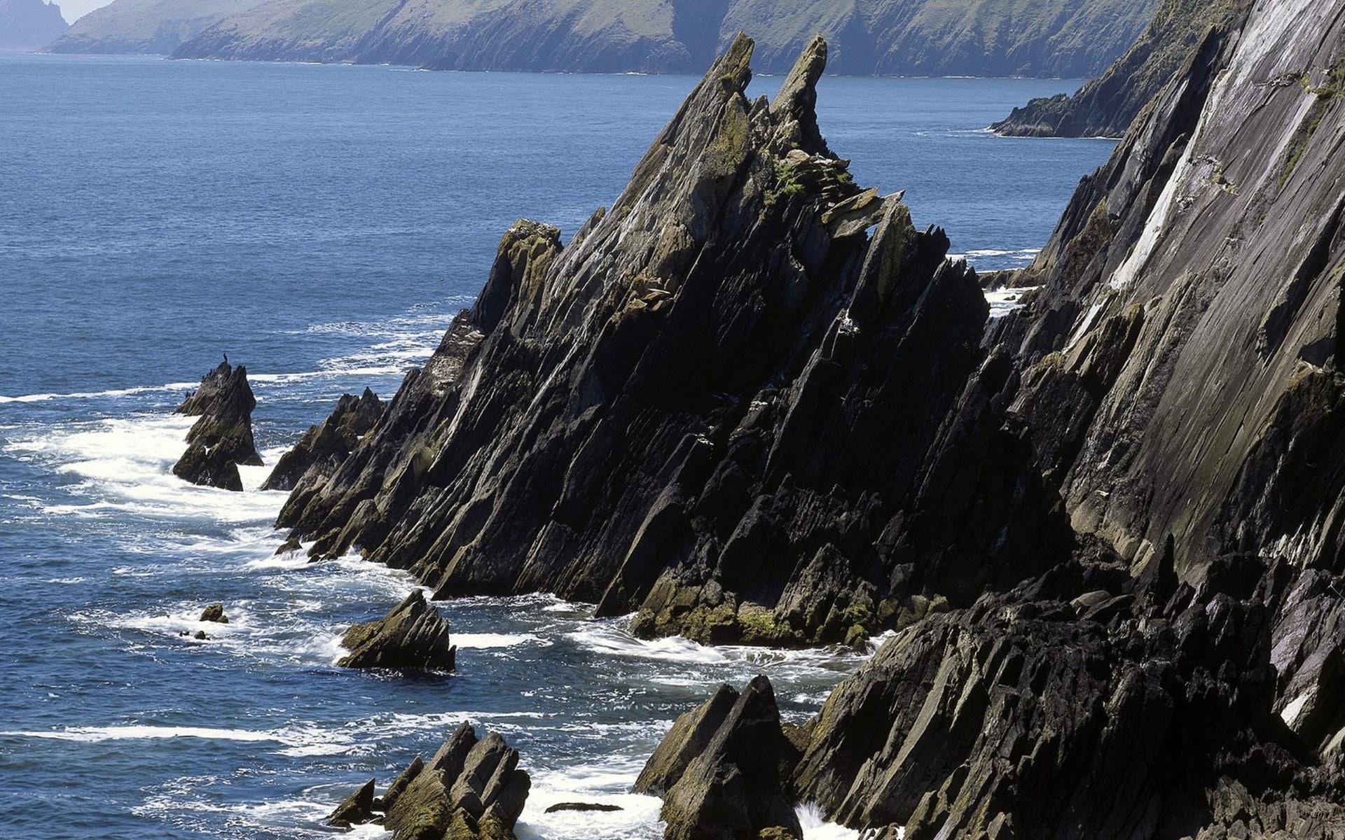 HD wallpaper: Rock Stone Coast Ocean HD, rock formation photo