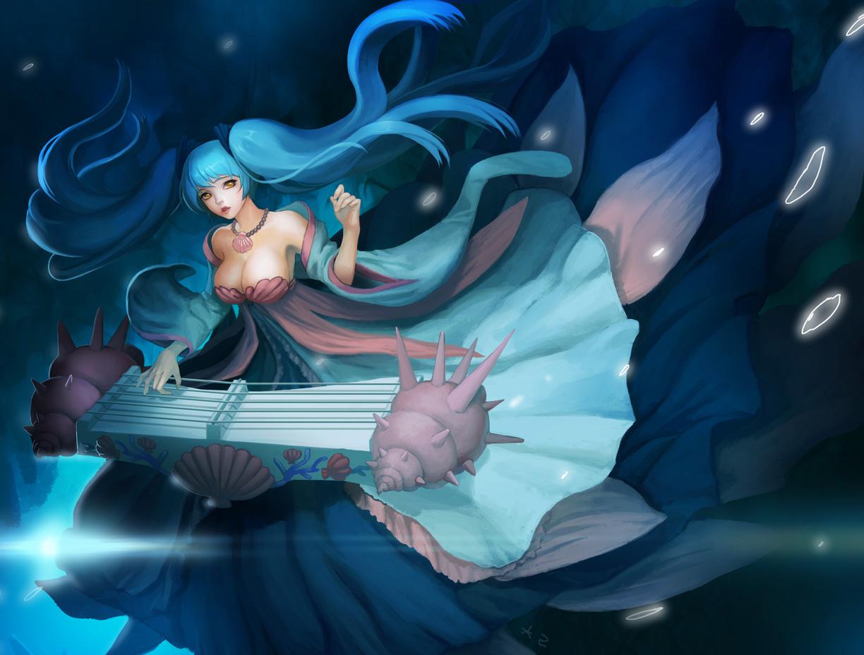 Mermaid Sona by Chalii of Legends Wallpaper
