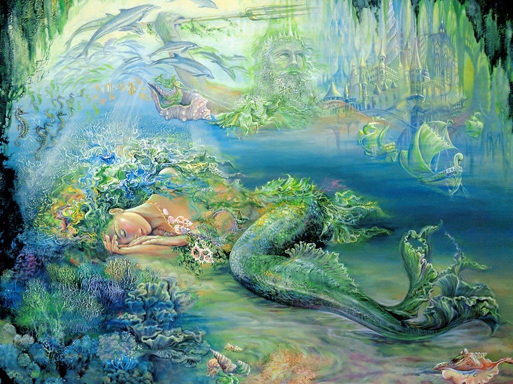 Mermaid In Art Creatures Wallpaper