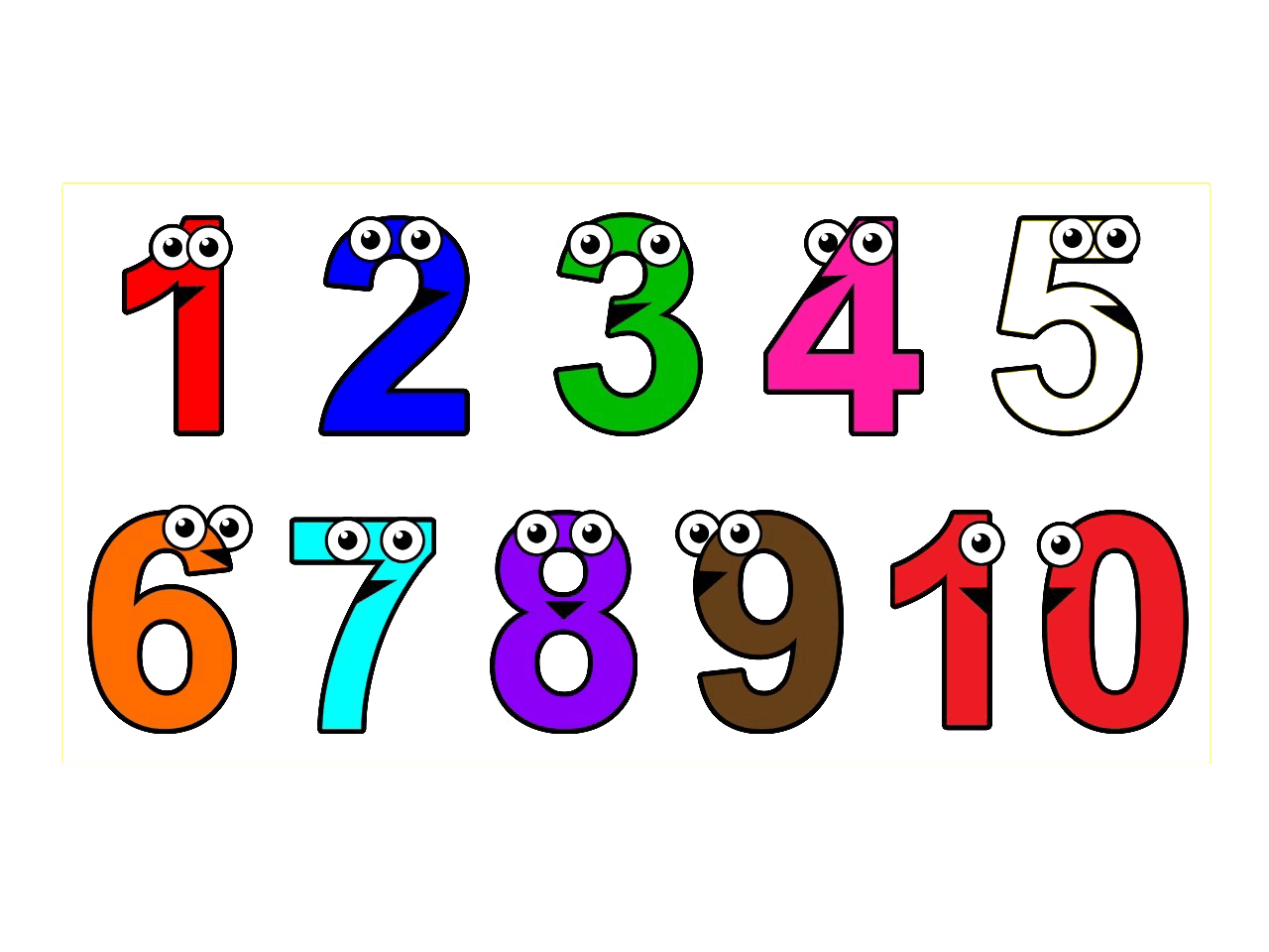 to 10 Numbers PNG Transparent Image