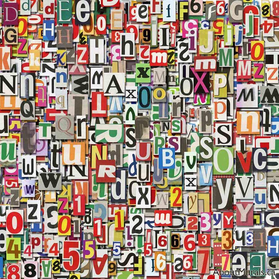 ABC 123 Alphabet Wall Mural