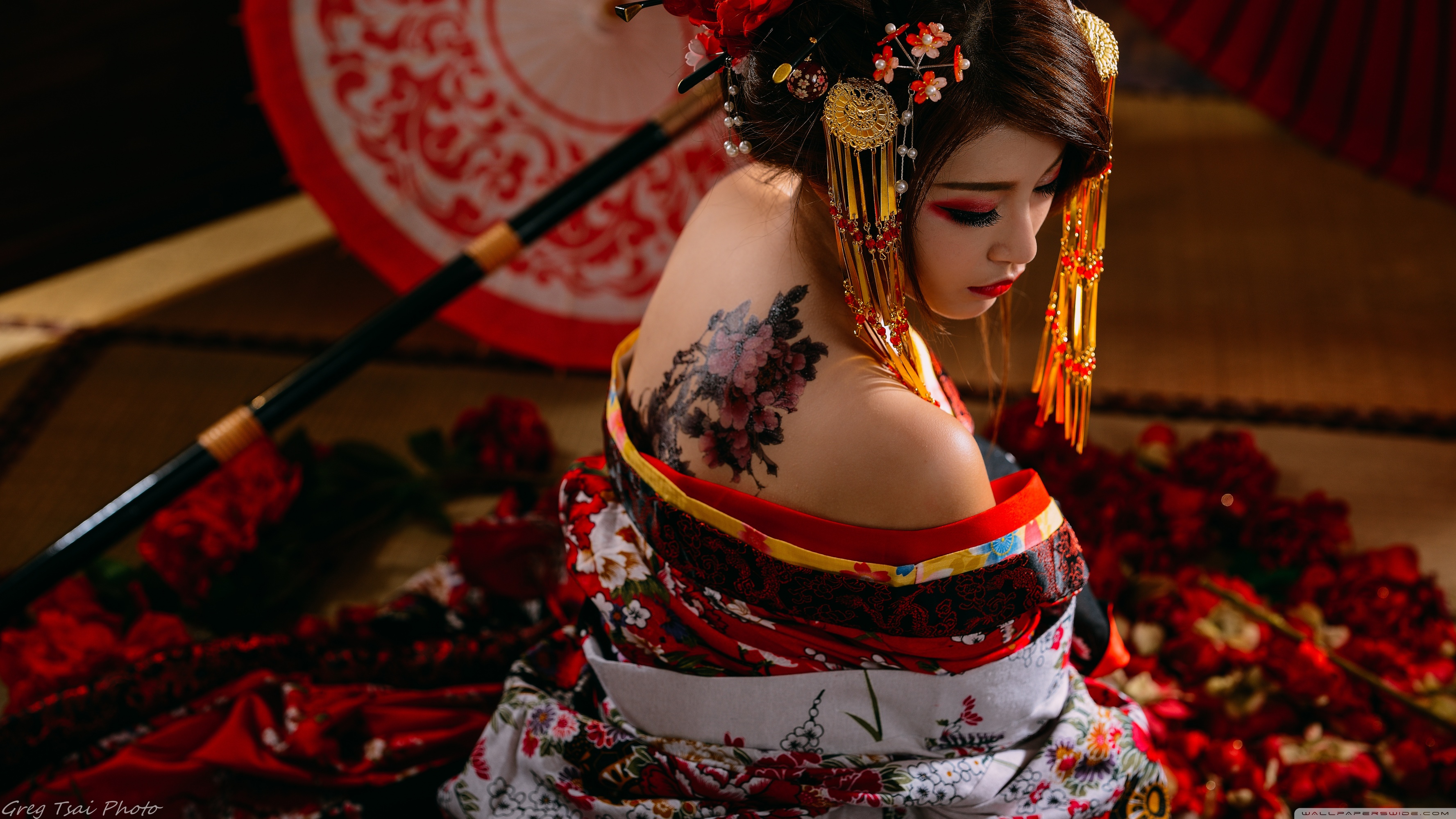 Traditional Japanese Woman Tattoo ❤ 4K HD Desktop Wallpaper