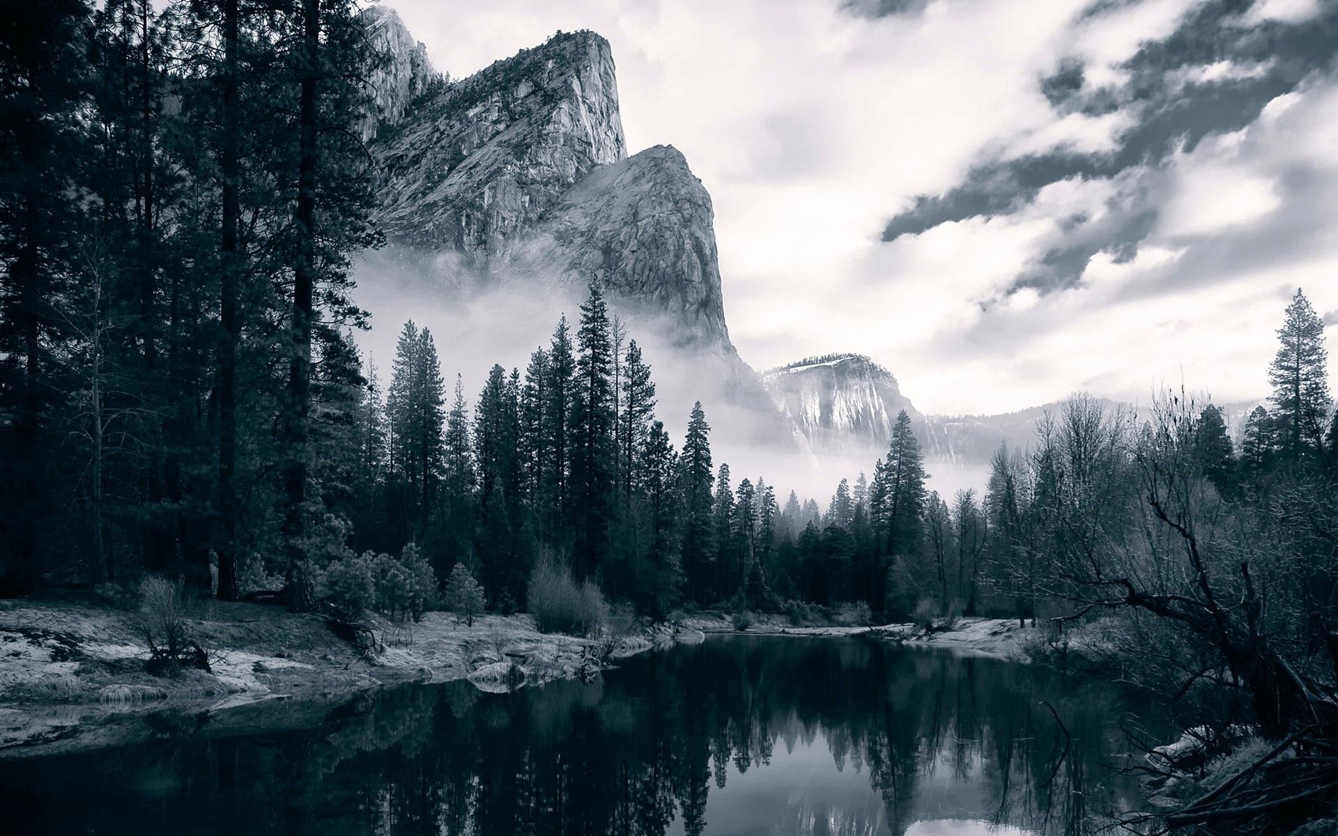 Wallpaper Merced River, Yosemite National Park, river, valley, trees