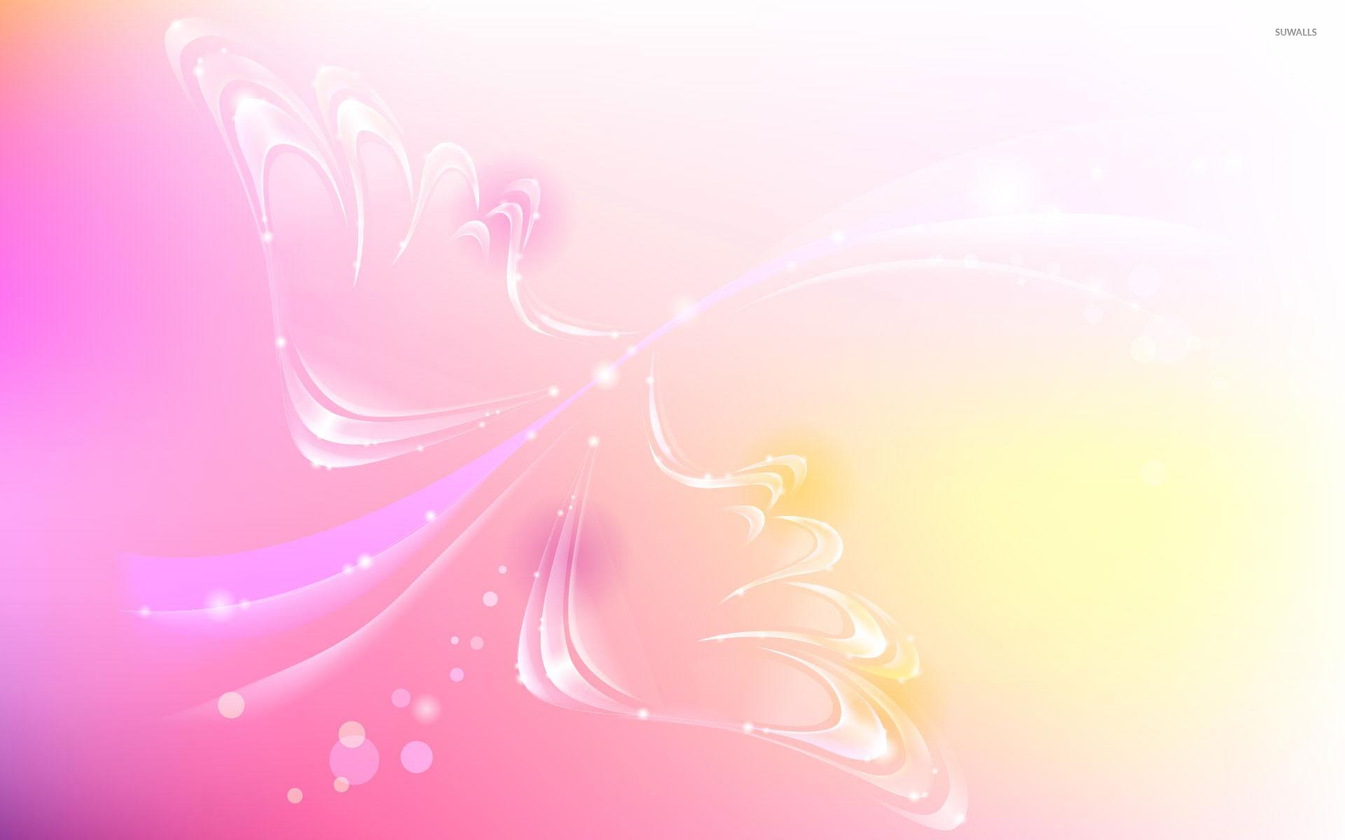 Pink sparkling wings wallpaper wallpaper