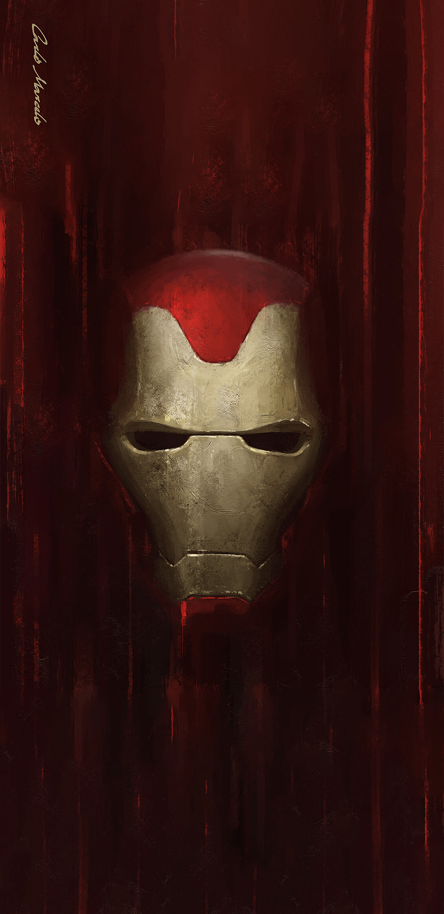 Iron Man (art by Carlo Marcelo) [1440x2960]. Smart Phone Wallpaper