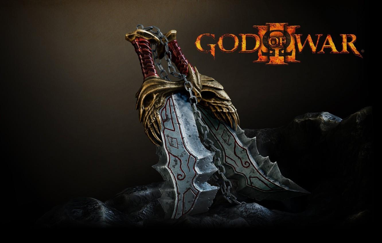 Wallpaper sword, Kratos, God of War, rocks, stones, God of War 3