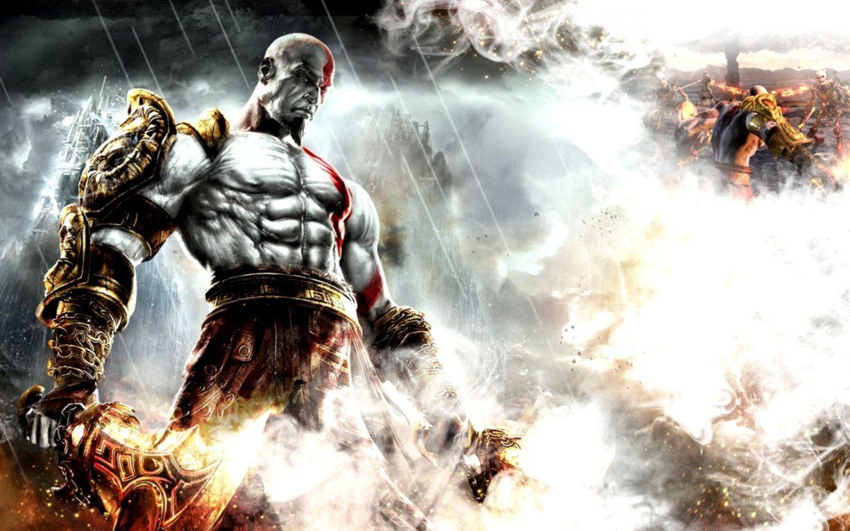 God Of War Ascension Kratos With Flaming Blades Of Chaos. Important