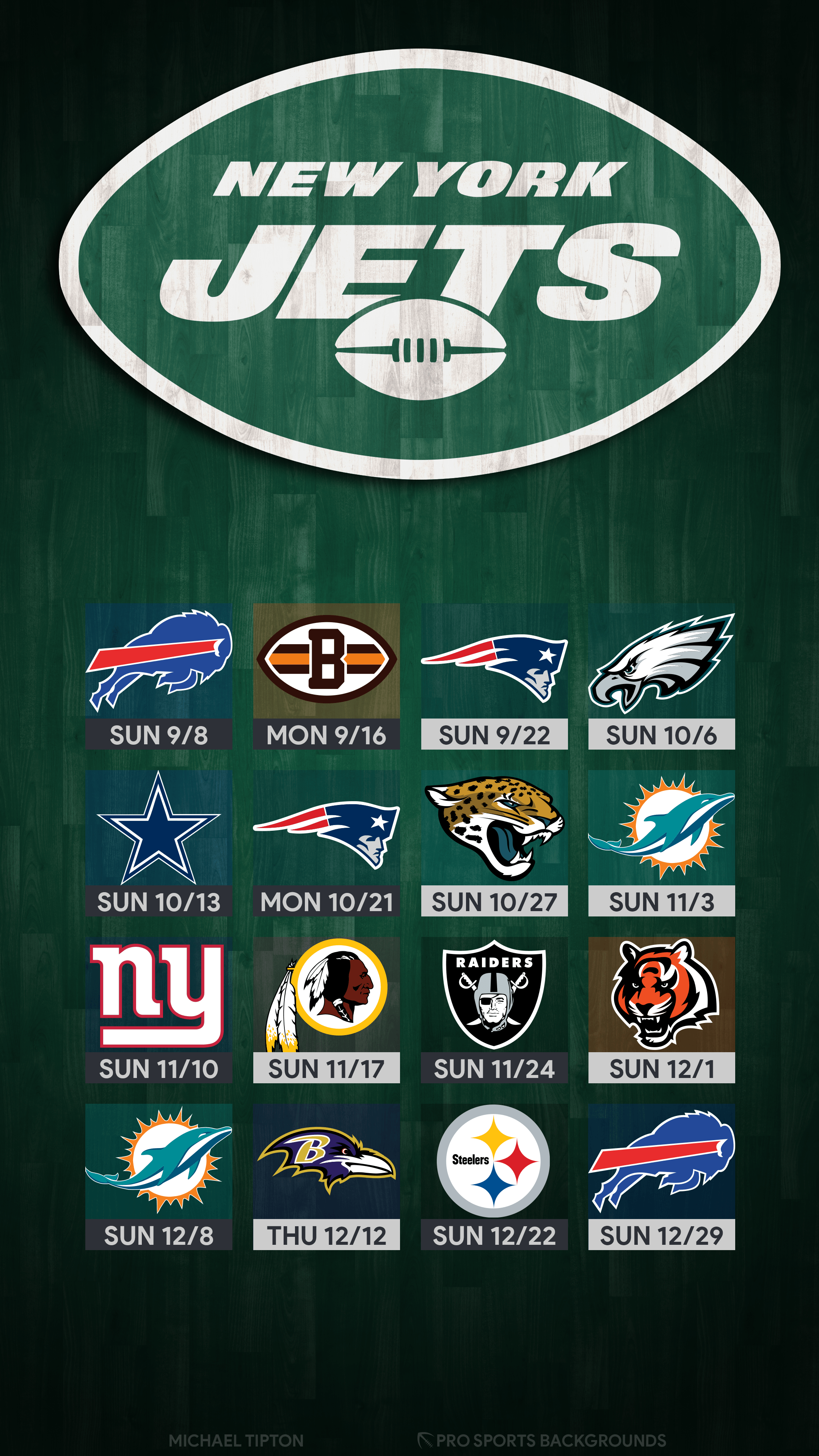 2019 New York Jets Schedule: Downloadable Wallpaper