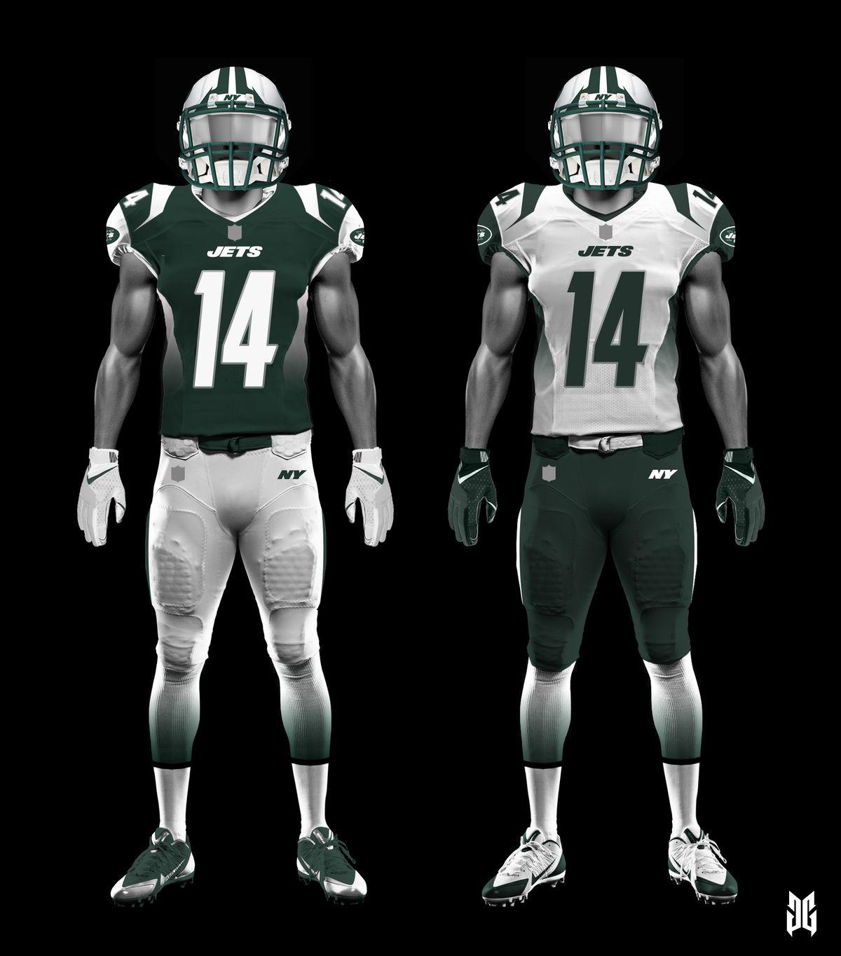 New Jets uniforms designed by fans of the team Green Nation