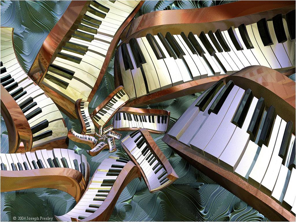 Free 3D Abstract Art Music Piano Wallpaper HD Download