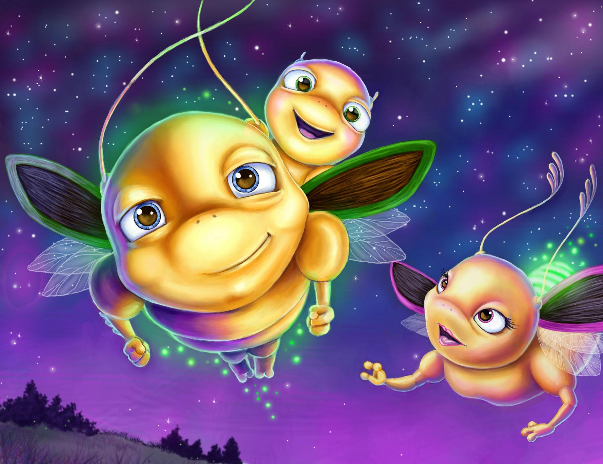 Insect firefly cute wallpaperx1477