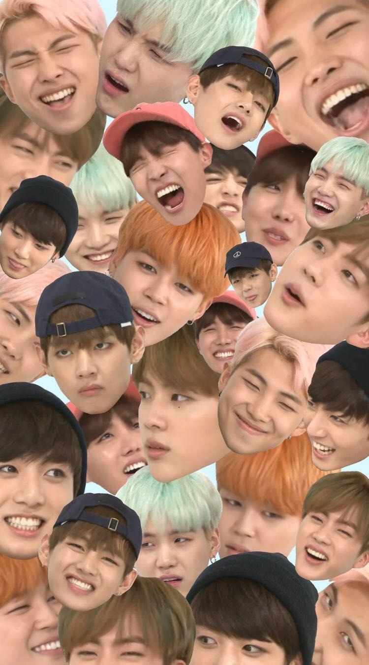 Bts Meme Face Collage By Kpop Channel Redbubble