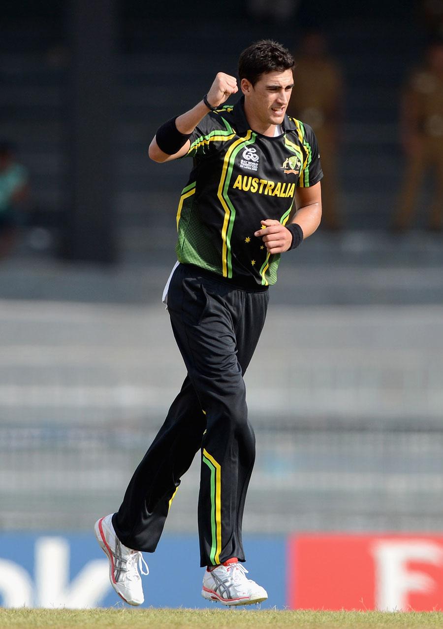 Mitchell Starc was among those getting an early wicket. Photo. ICC
