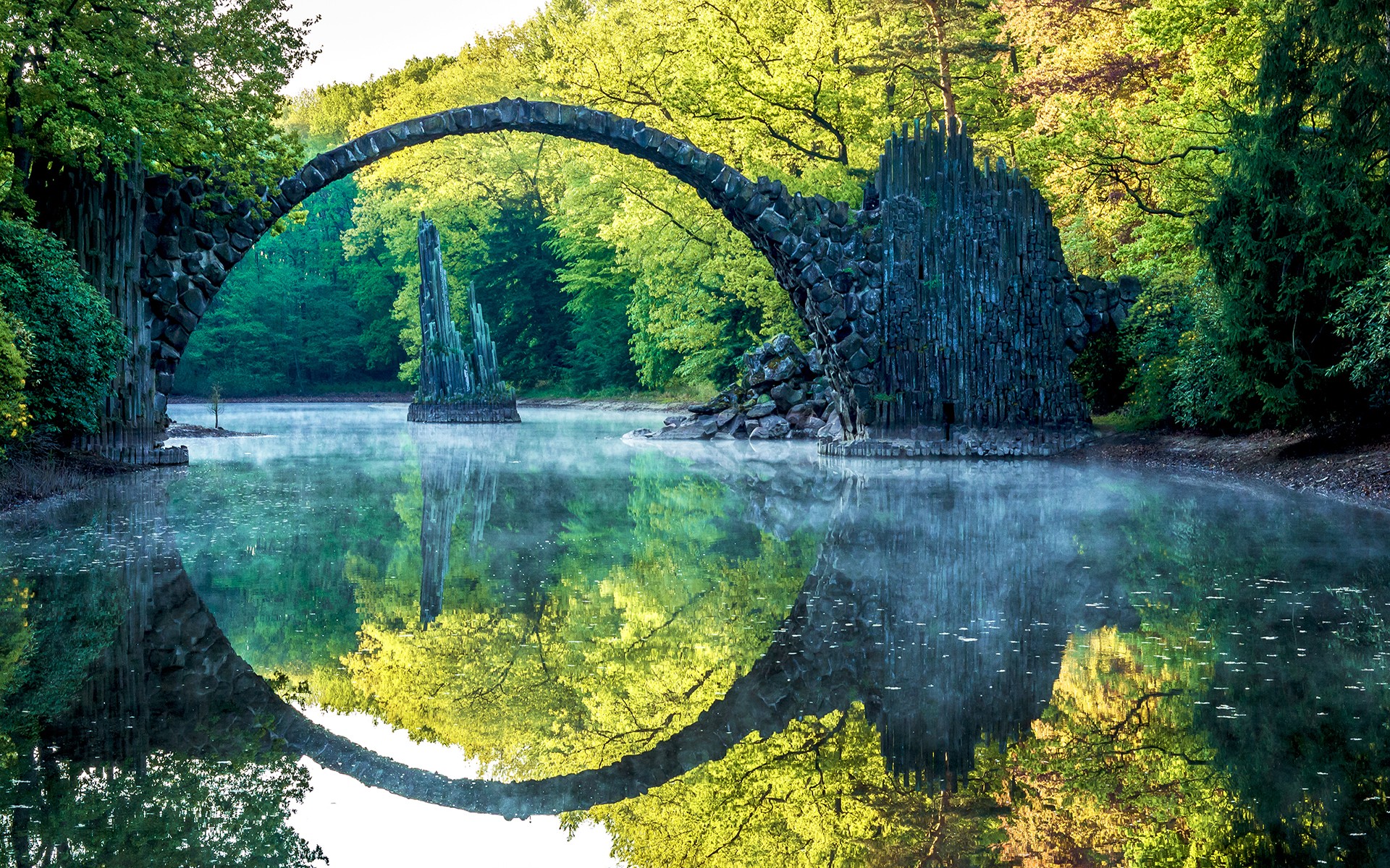 #landscape, #reflection, #river, #bridge, #nature, #stones