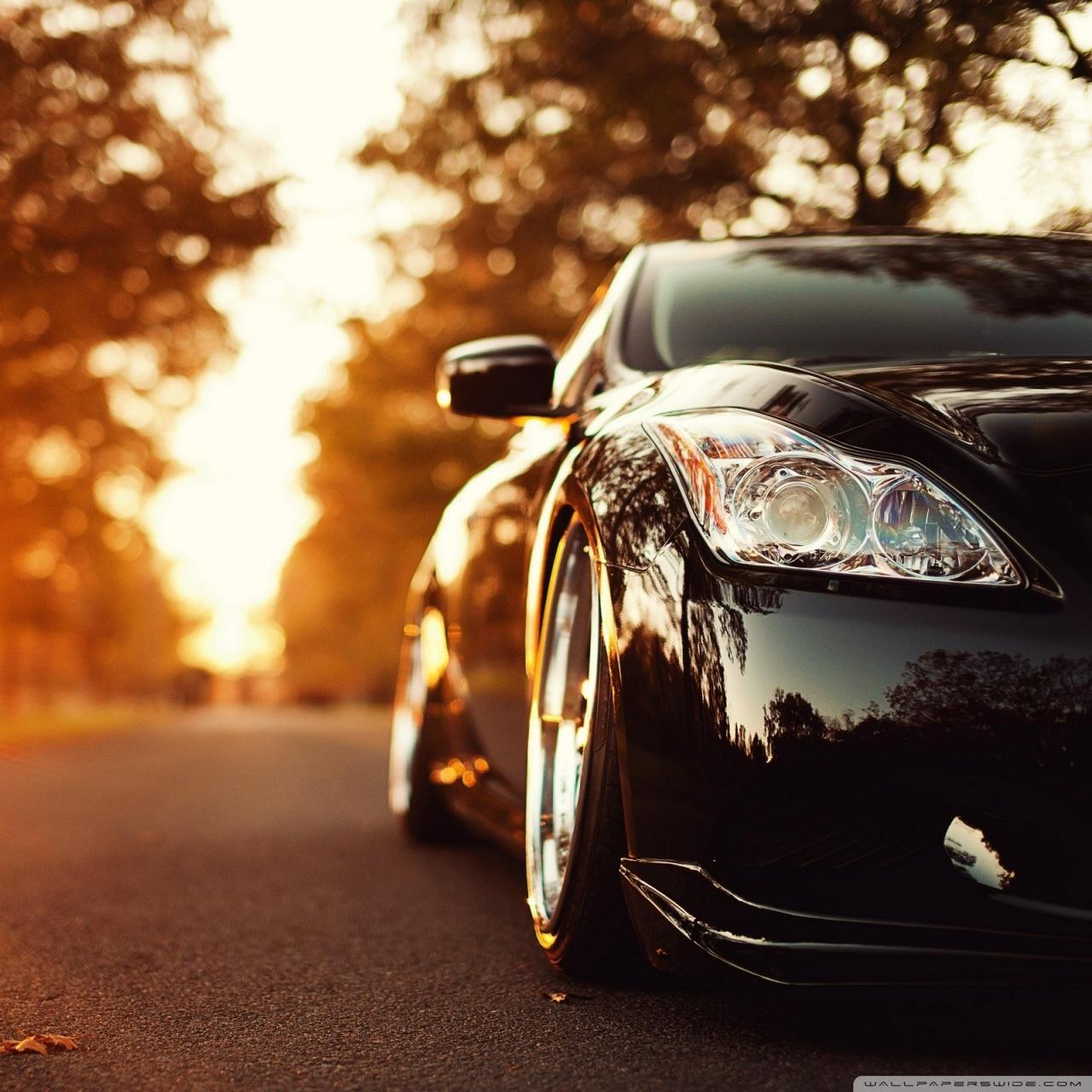 Black Infiniti Car On The Road ❤ 4K HD Desktop Wallpaper for 4K