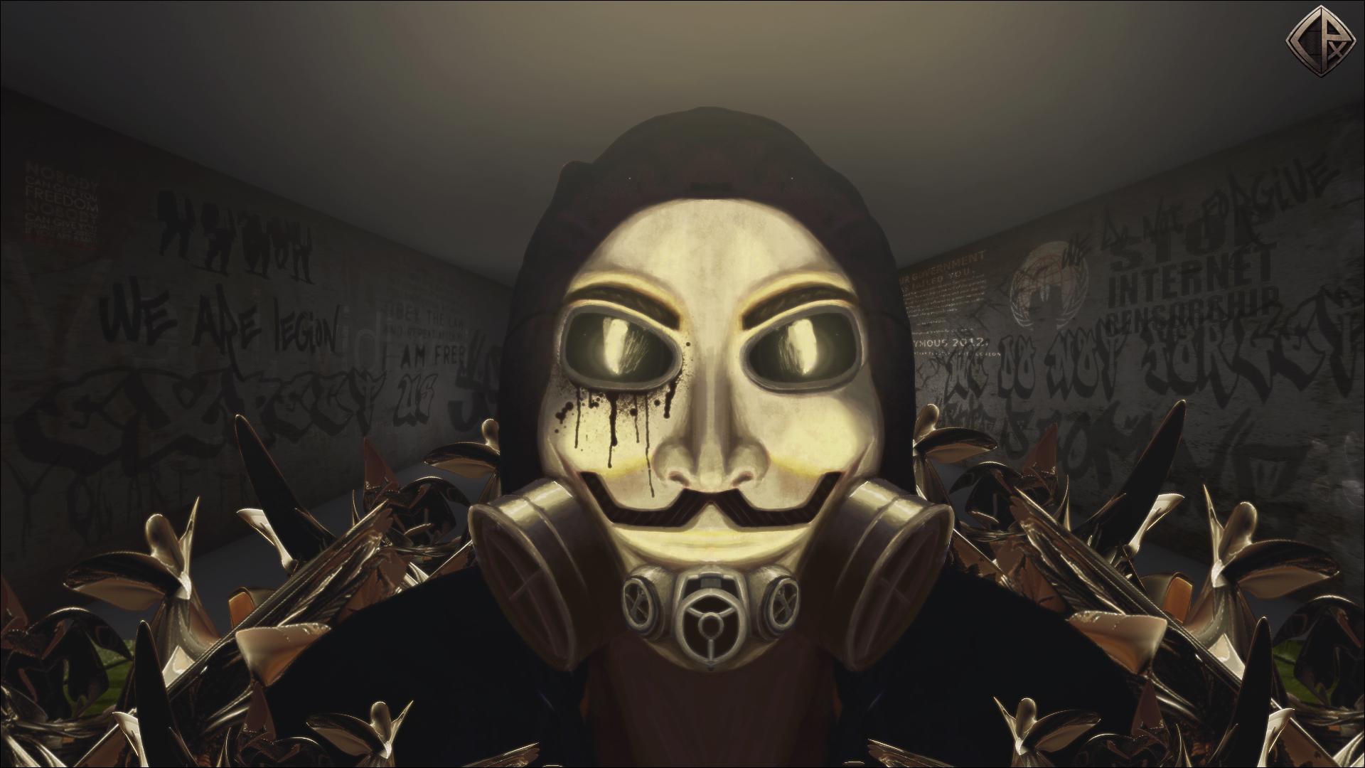 Anonymous Gas Mask Wallpaper by Corpex Wallpaper. Wallpaper