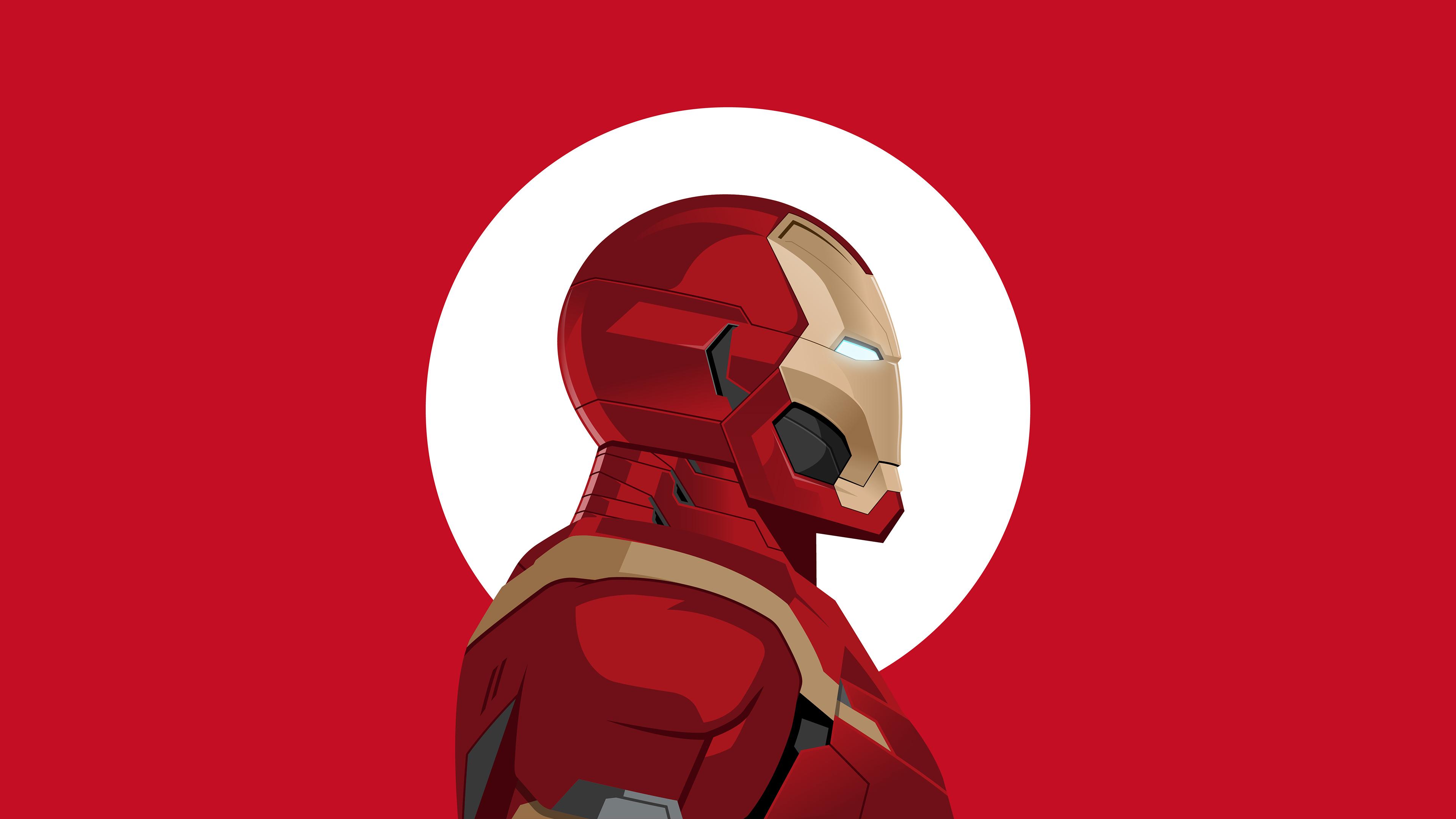 Wallpaper Iron Man, Minimal art, 4K, Minimal