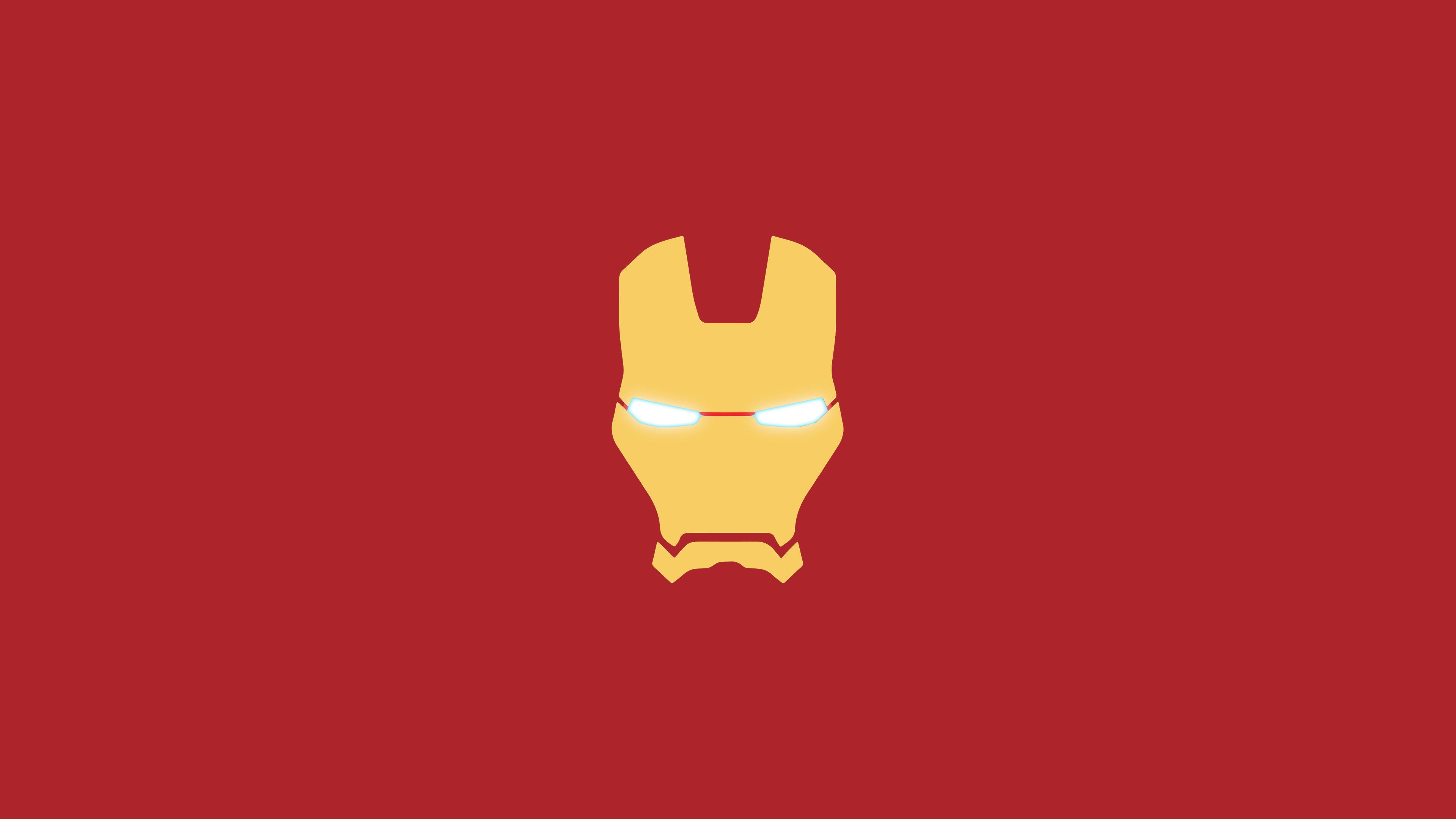Iron Man Mask Minimal, HD Logo, 4k Wallpaper, Image