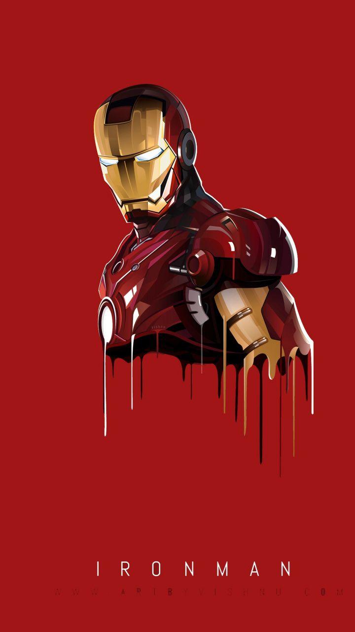 Iron man, minimal, art wallpaper. superheroes