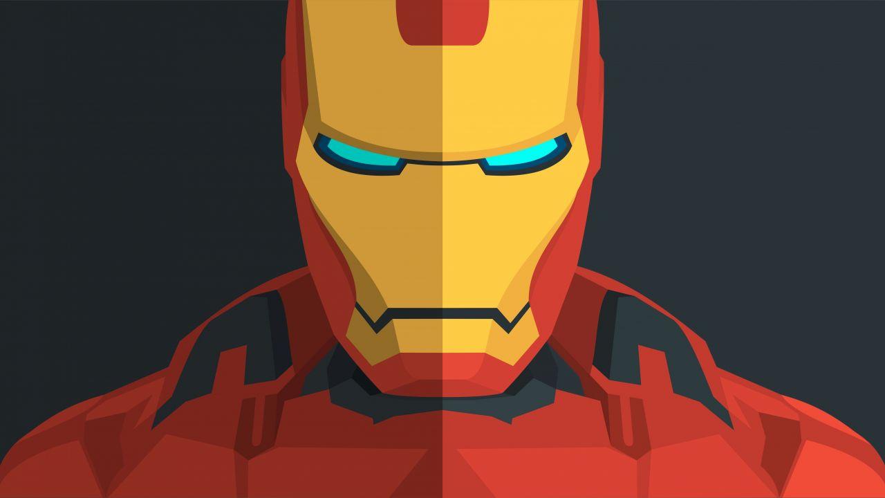 Wallpaper Iron Man, Minimal, HD, 4K, Creative Graphics