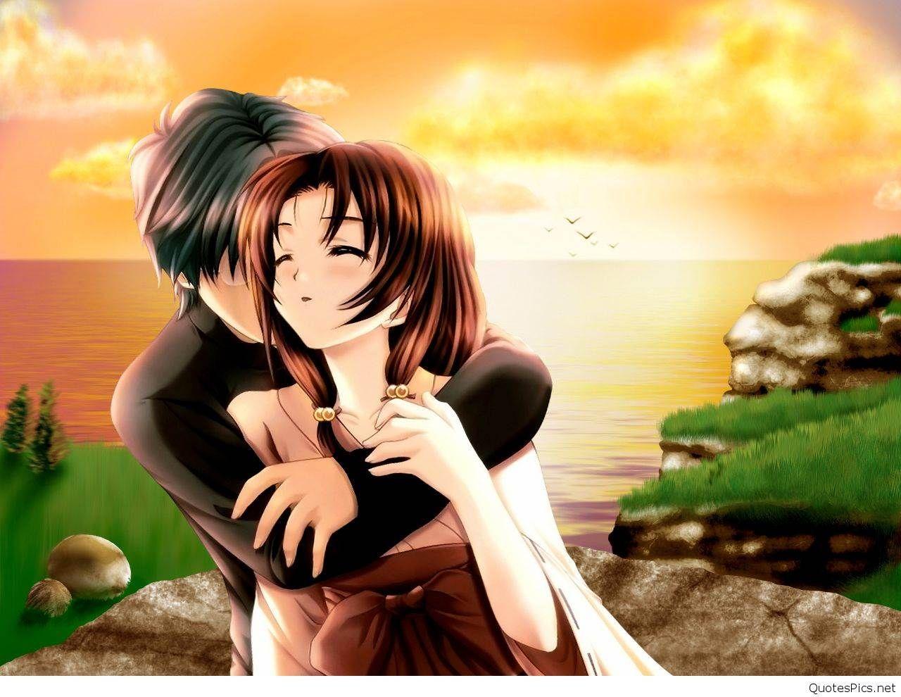 Romantic love couple cartoon wallpaper \uamp; picture 1280×990