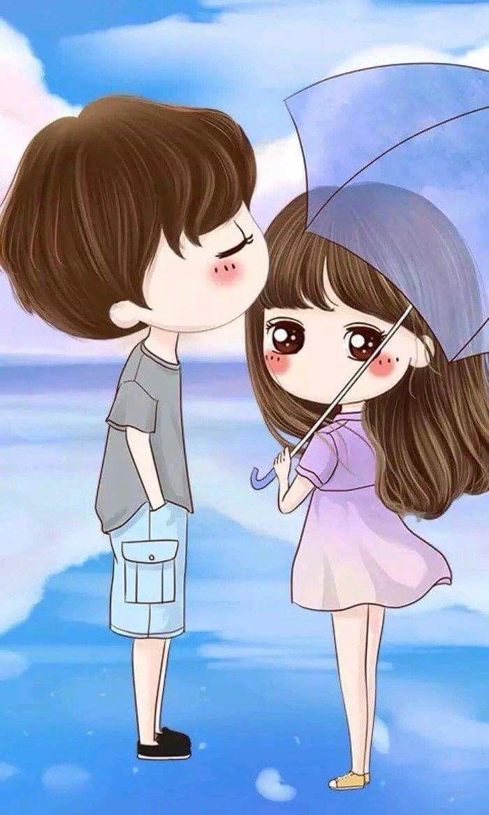 cute romantic cartoon couple