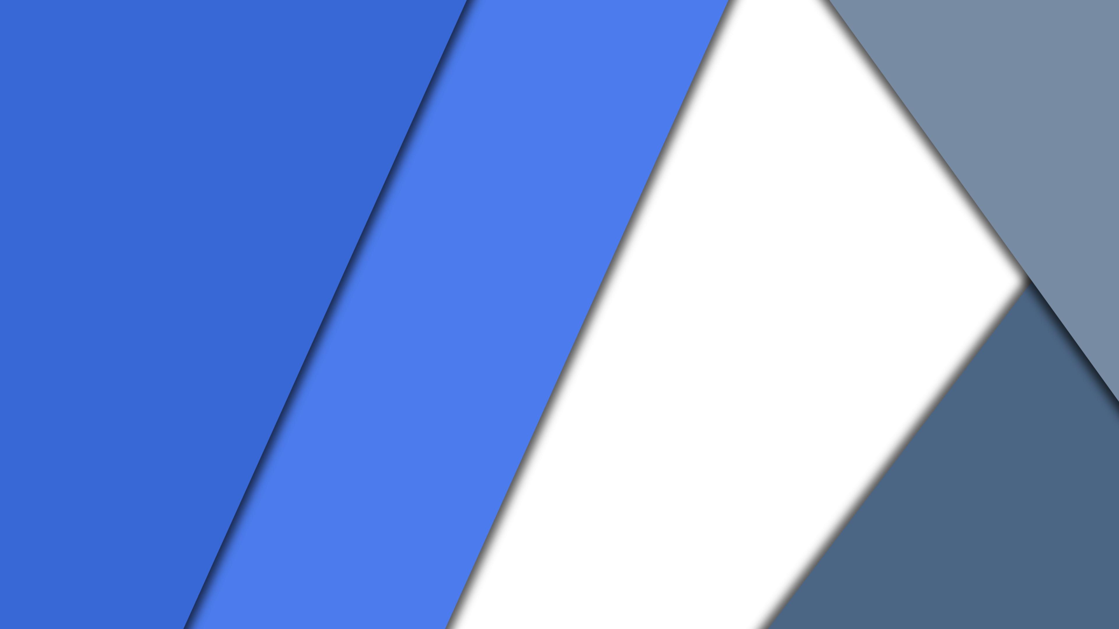 Blue White Material Design 4k, HD Abstract, 4k Wallpaper, Image