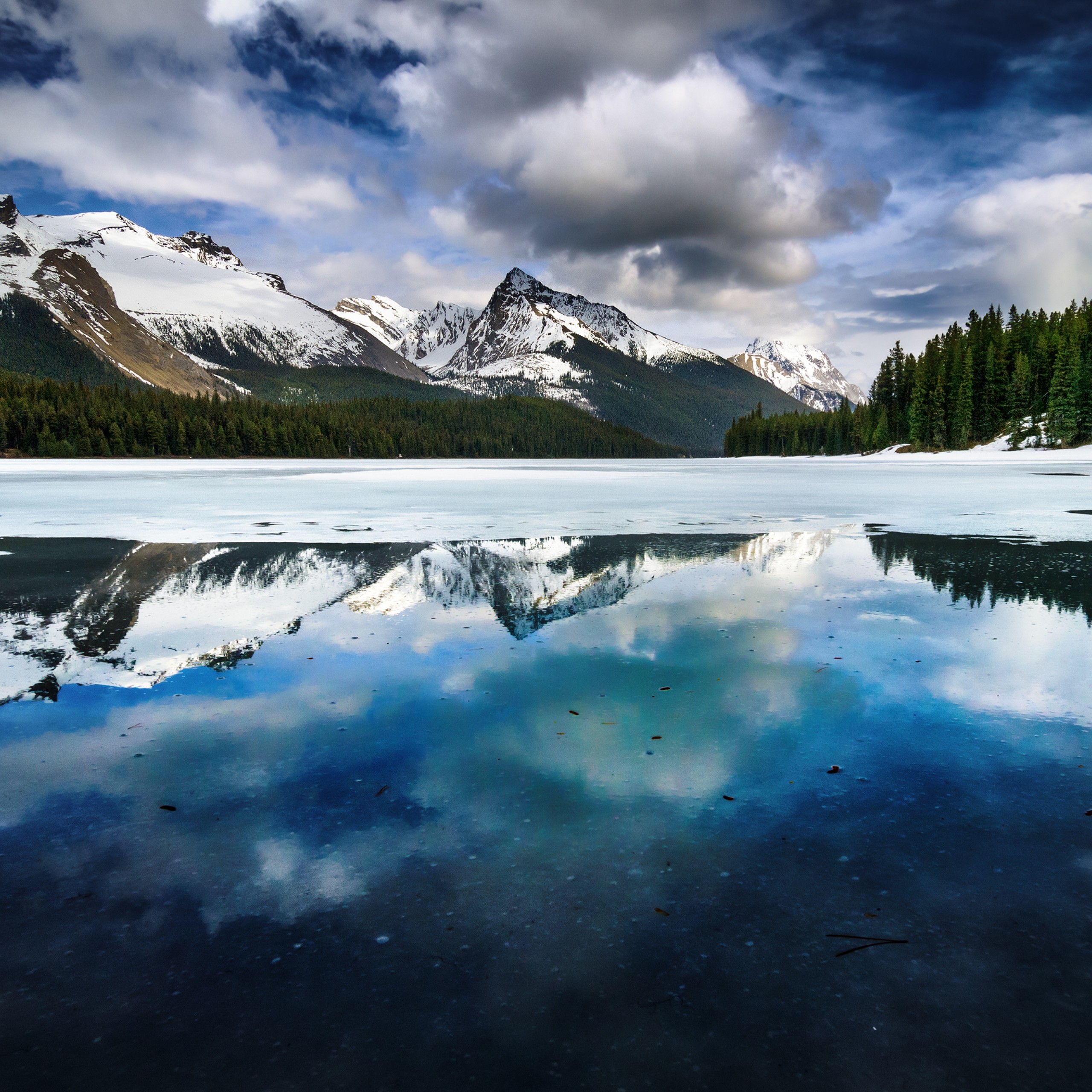 Wallpaper Maligne Lake, Jasper, Alberta, Canada, HD, Nature