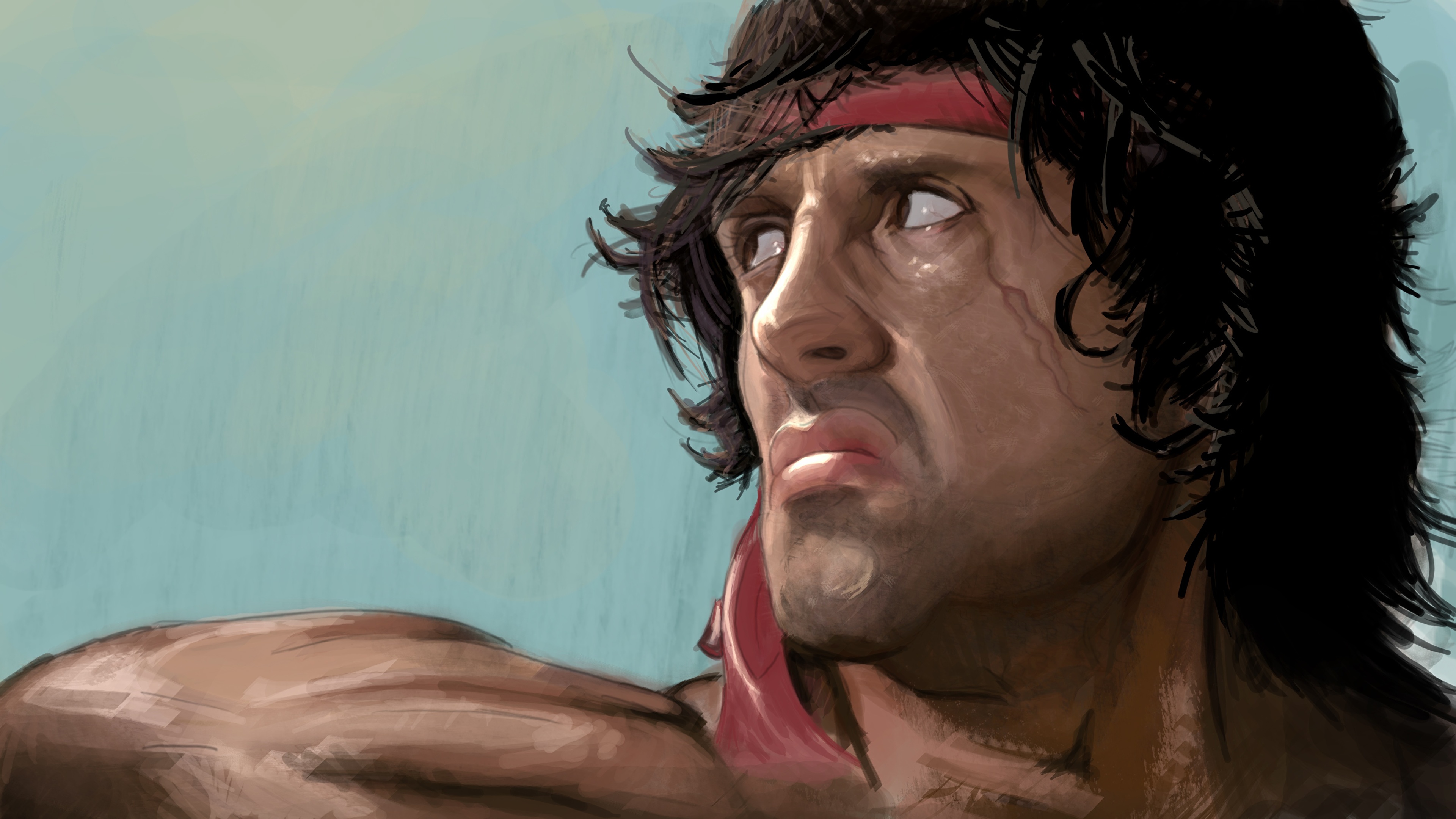 image Sylvester Stallone dissatisfied Rambo Face Movies 3840x2160