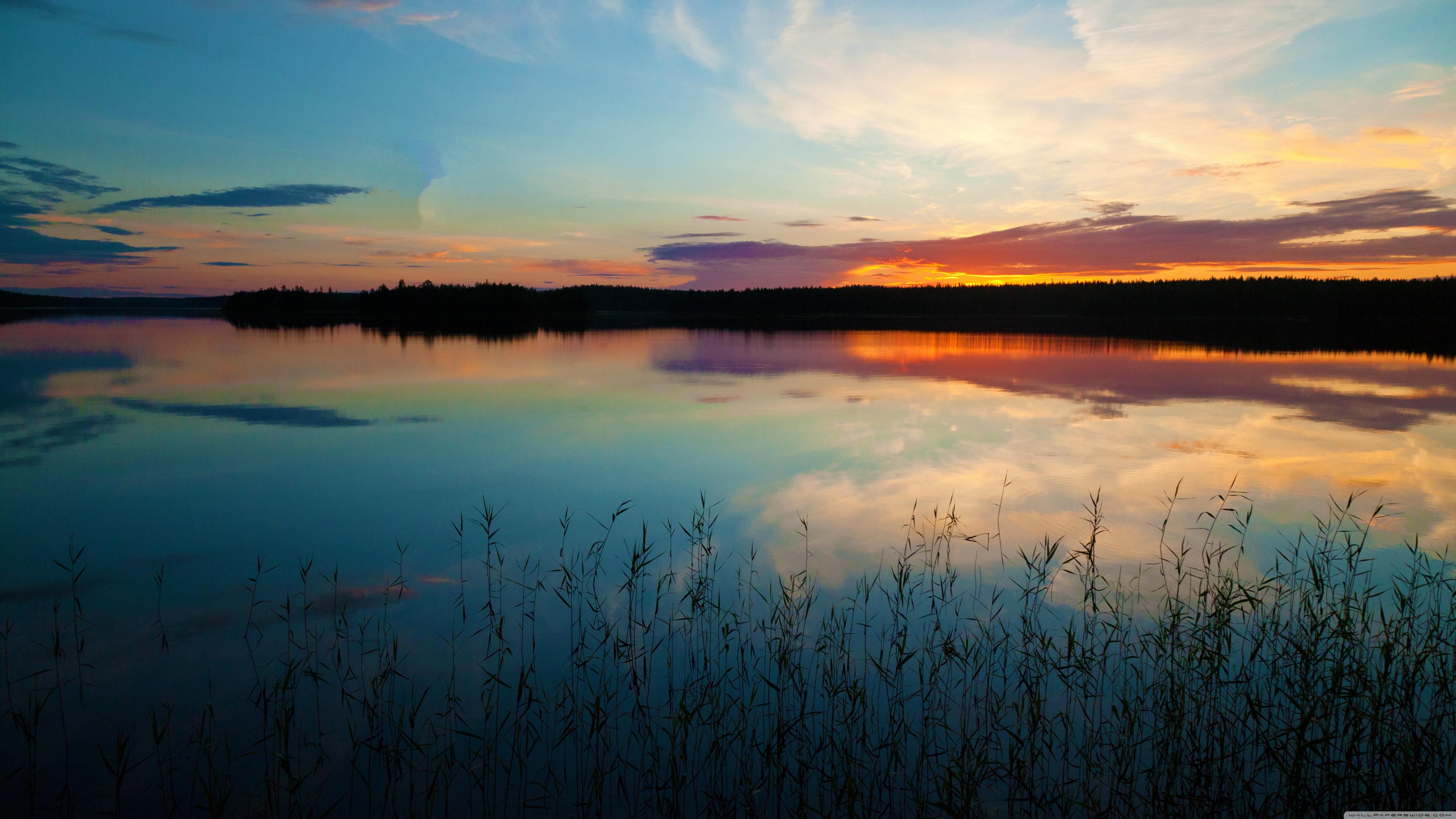 Sunset Reflection On Lake ❤ 4K HD Desktop Wallpaper for 4K Ultra HD