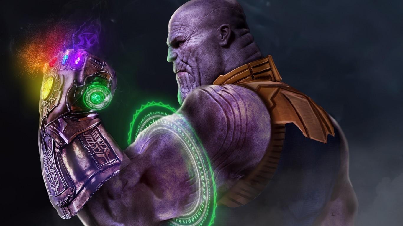 Download 1366x768 Avengers: Endgame, Infinity Gauntlet, Thanos