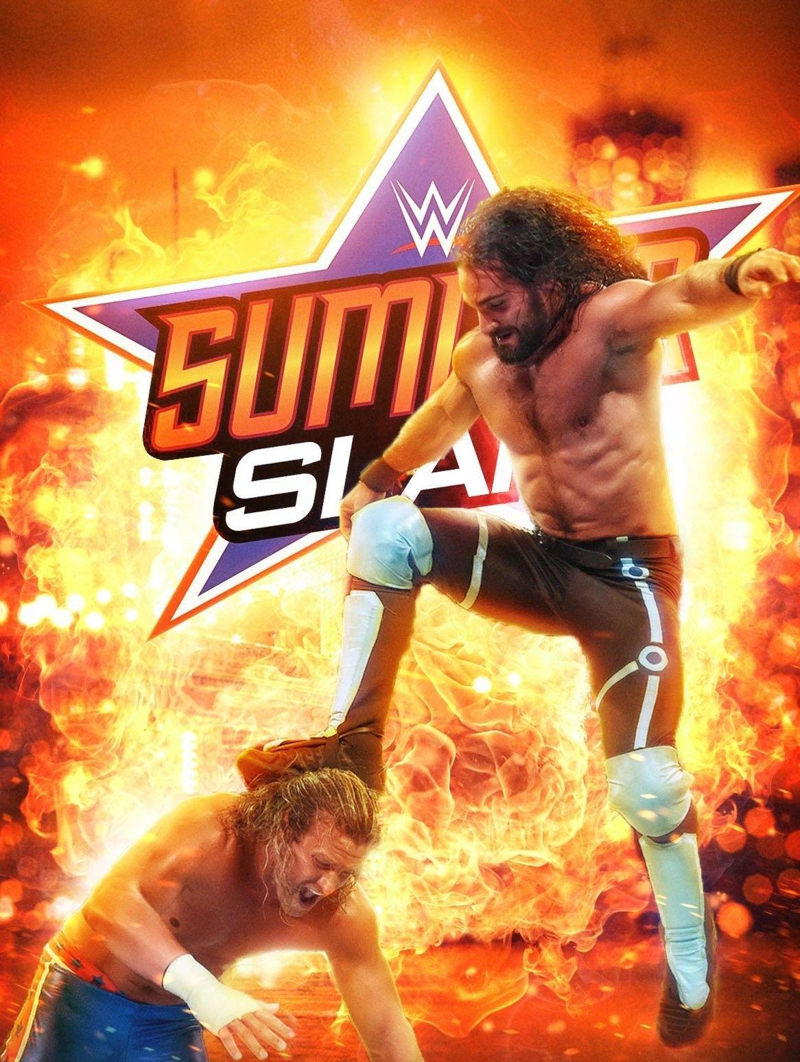 Tonight at WWE SummerSlam PPV: Seth Rollins w/ Dean Ambrose l vs