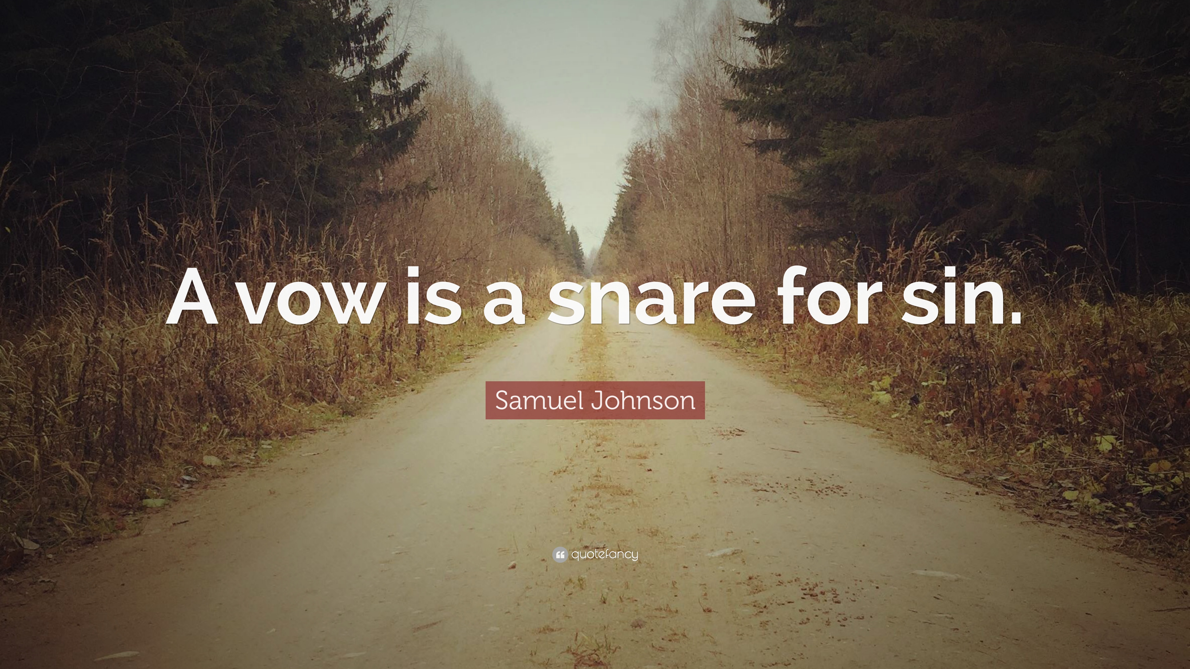Samuel Johnson Quote: “A vow is a snare for sin.” 7 wallpaper
