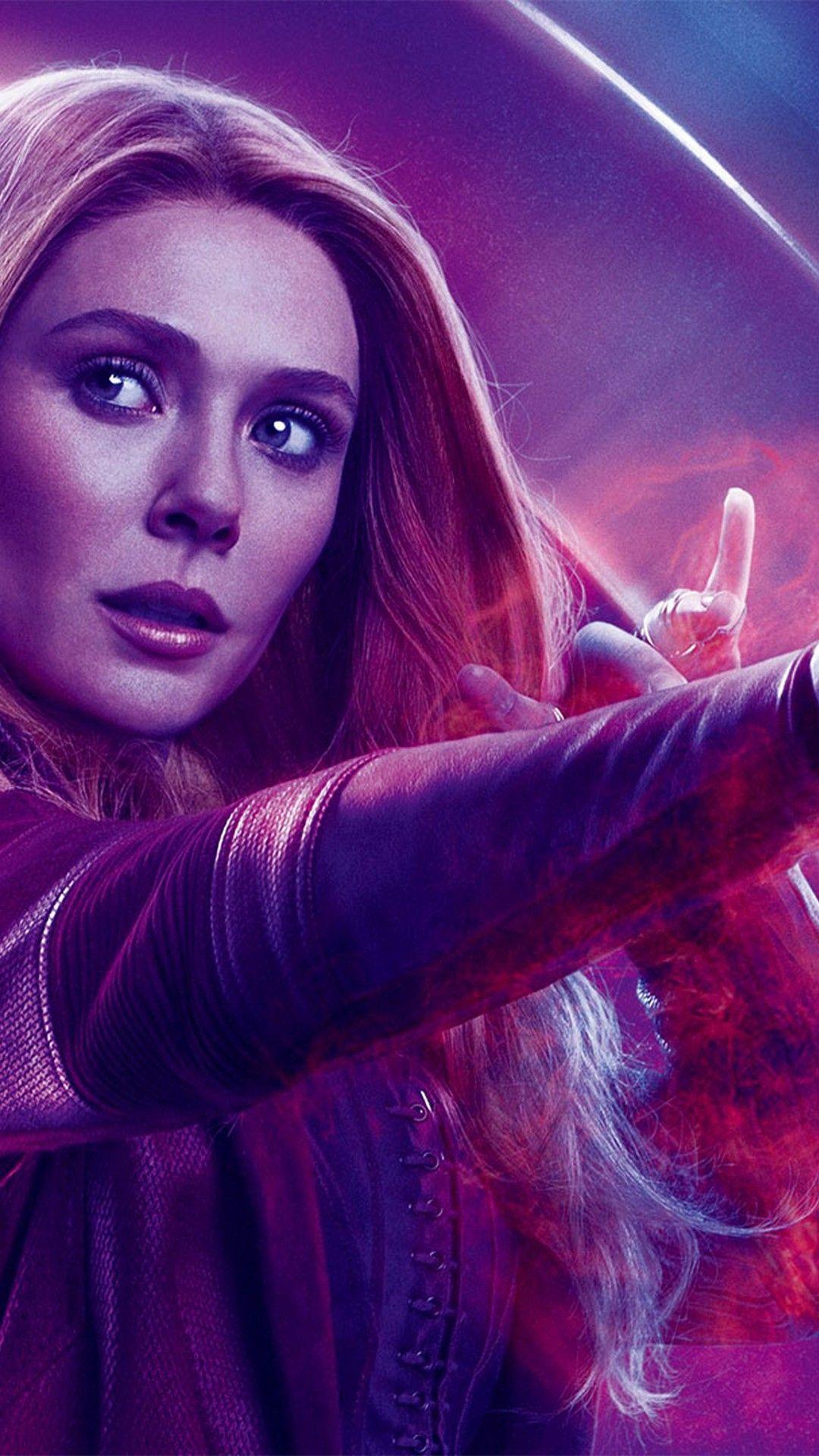 Scarlet Witch Avengers Endgame iPhone Wallpaper Movie