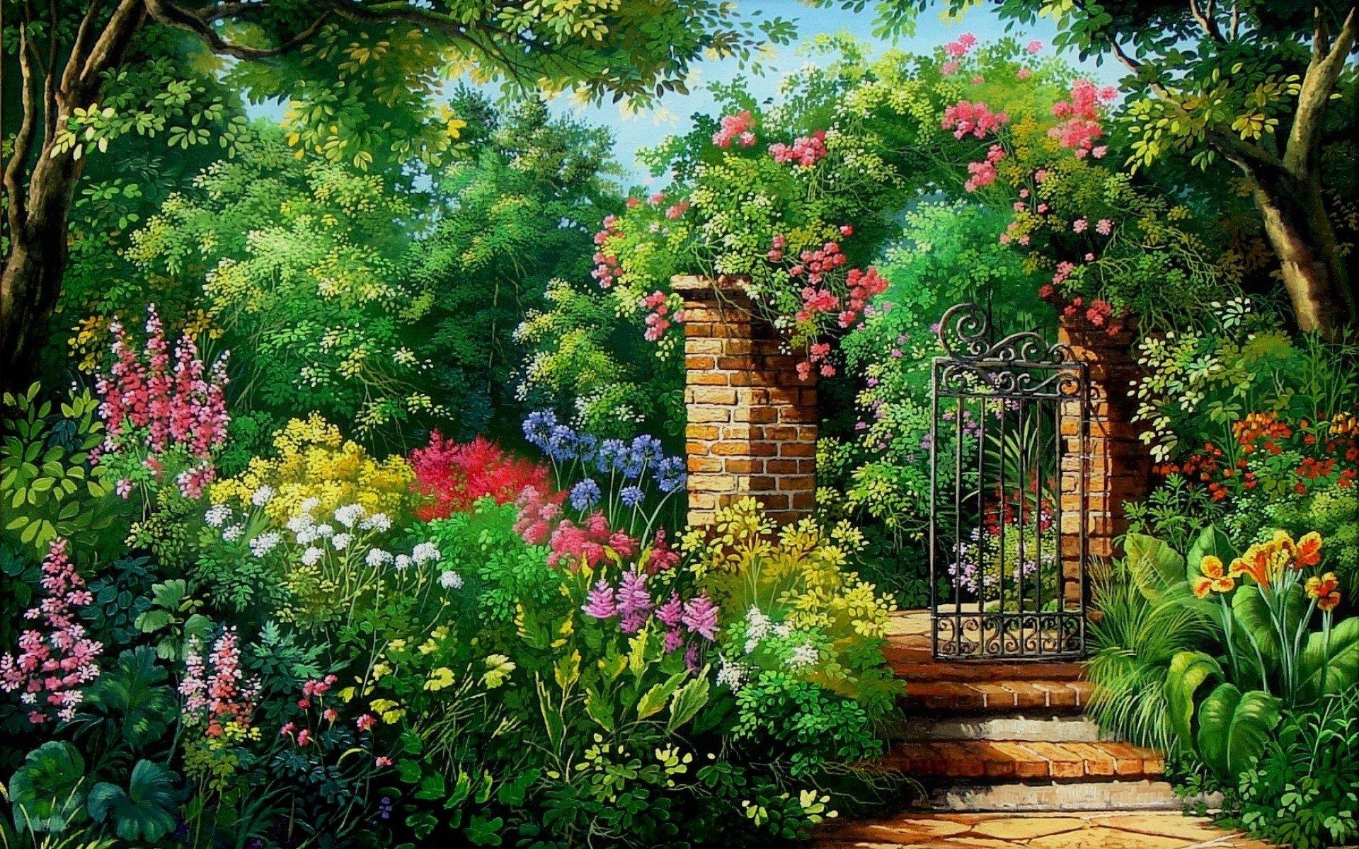 English Garden HD Wallpaper