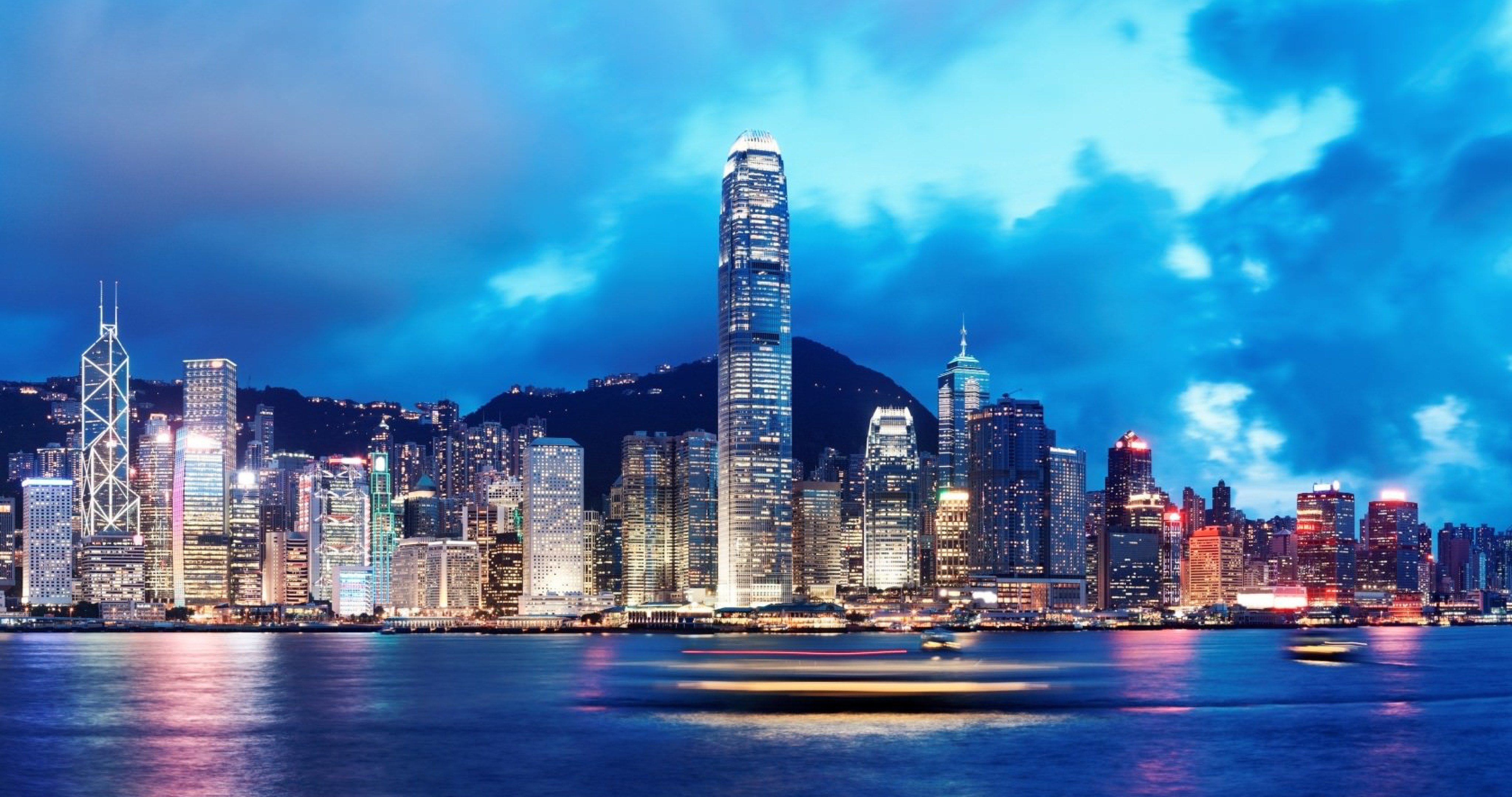 380720 hong kong china skyscrapers night city city lights 4k  Rare  Gallery HD Wallpapers