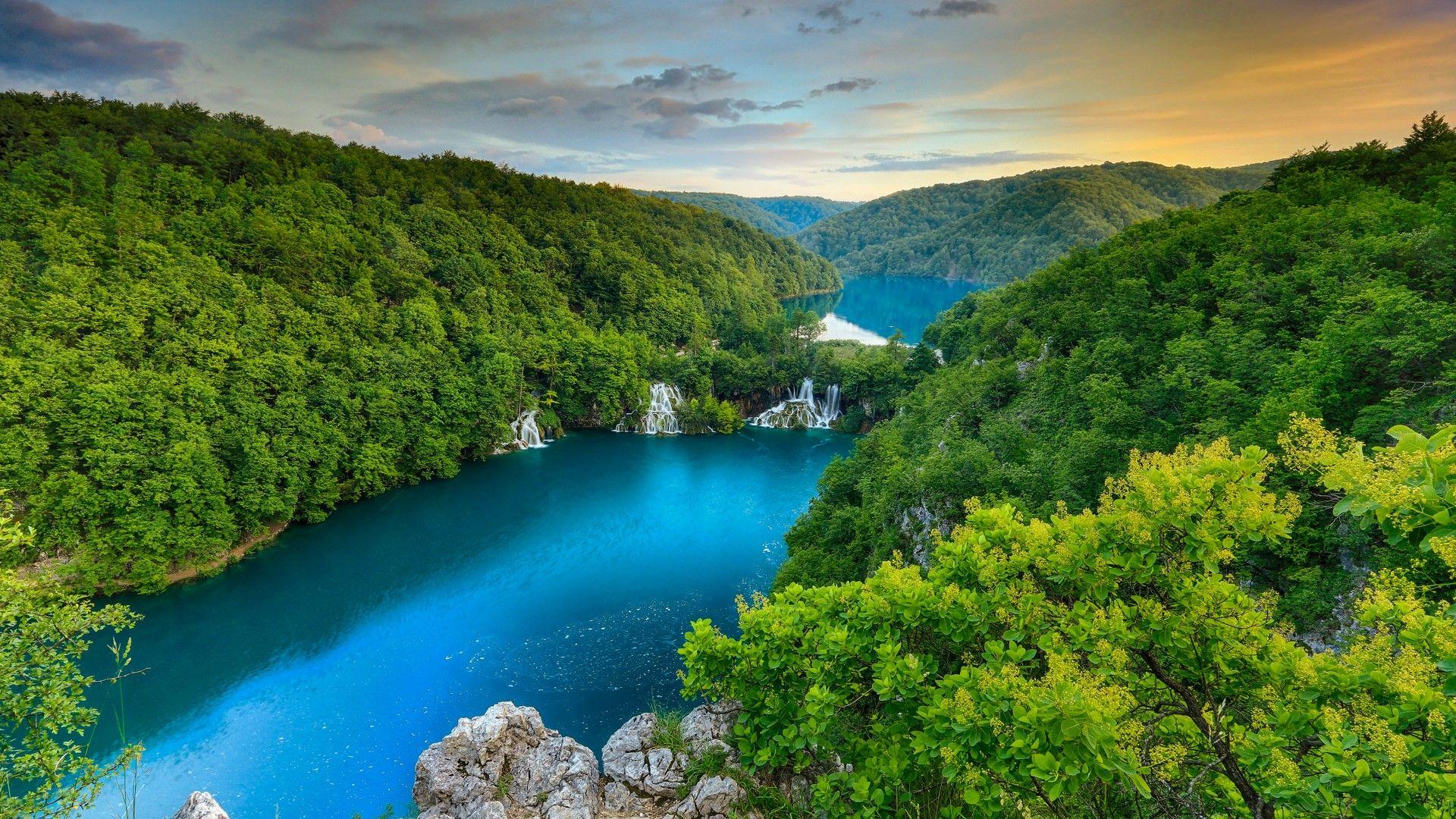 Plitvice Lakes National Park, Croatia. [Desktop wallpaper 1920x1080]