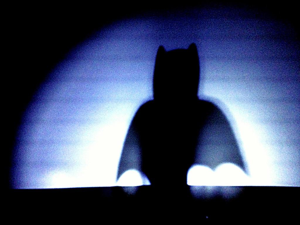 I'm Batman. Batman in the dark with shadow